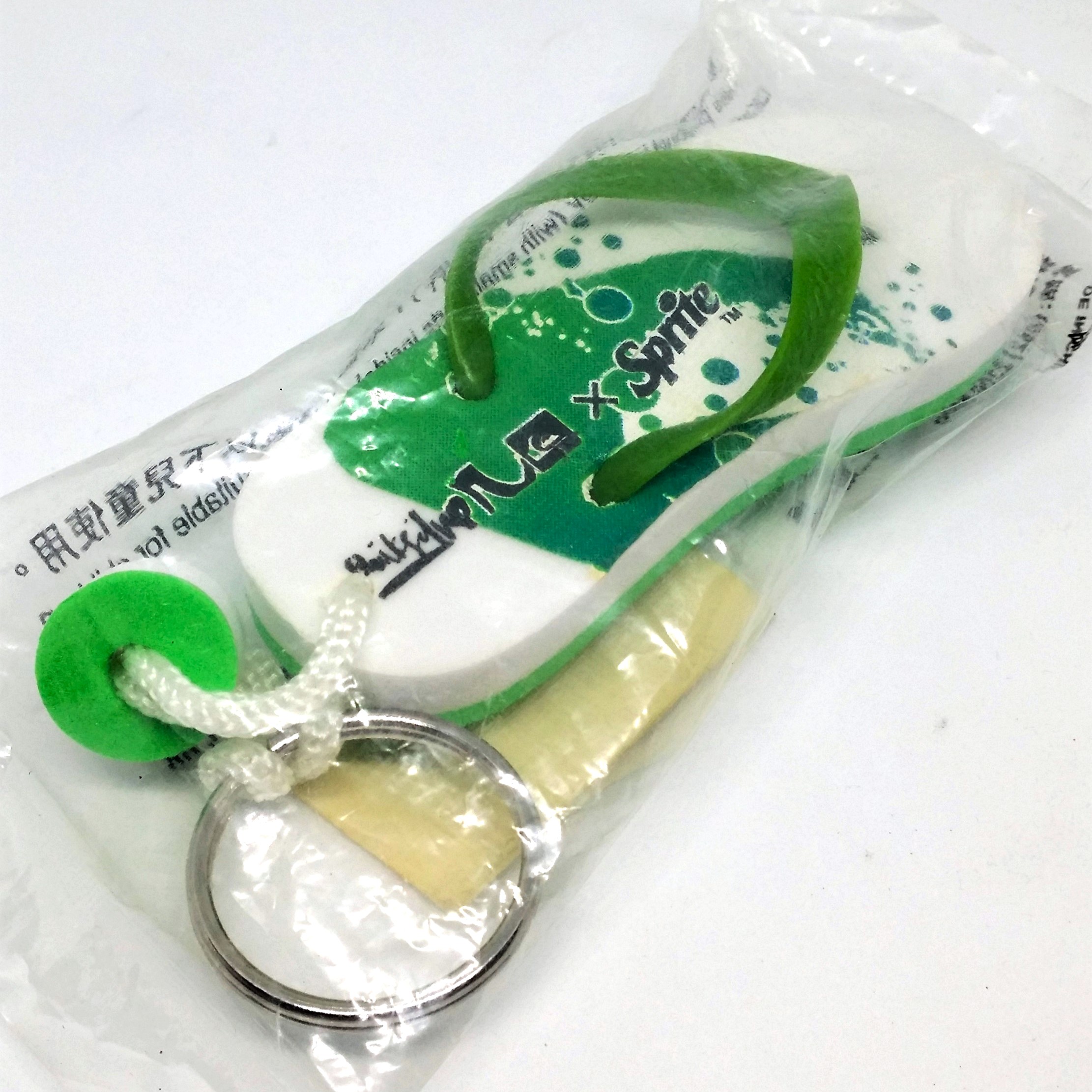 Sprite x Quiksilver Slipper Keychain / Key Ring / Bag Charm - 2007 Factory Sealed