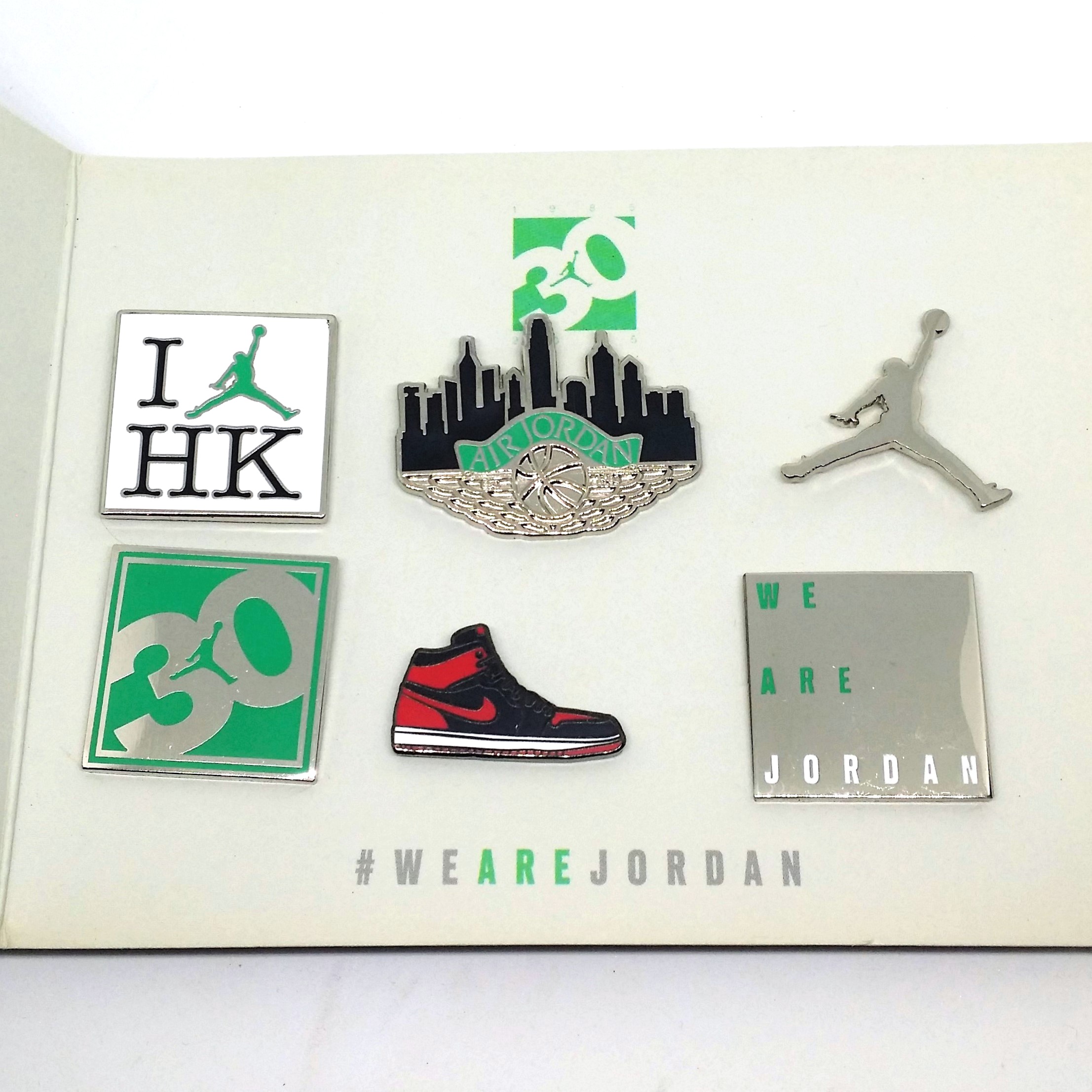  Nike Air Jordan 30th Anniversary Pin Badge Set Of 6 - 2015 Hong Kong Exclusive