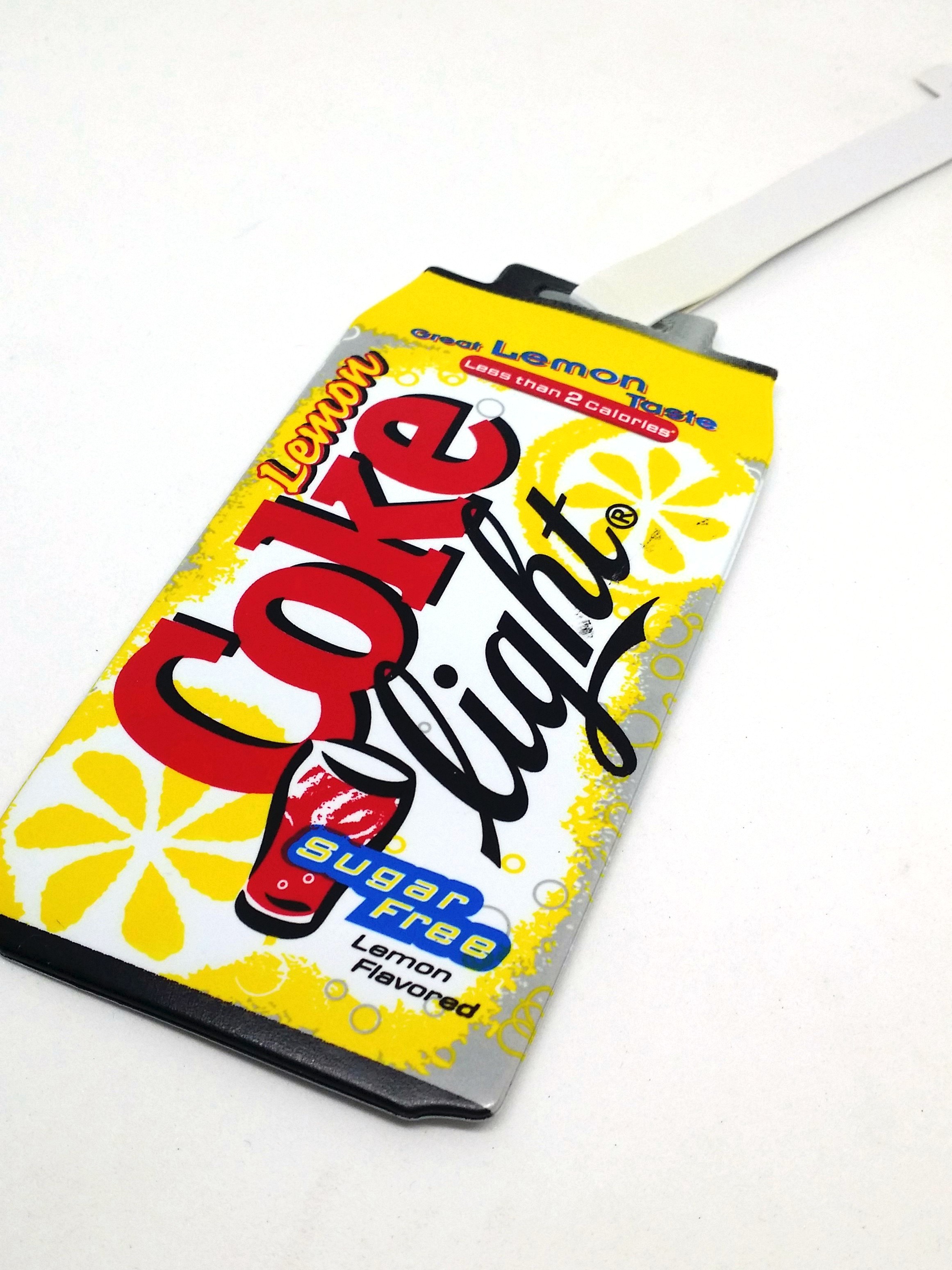 Coca Cola Coke Light Lemon Luggage Name Tag - 2002 Hong Kong Exclusive