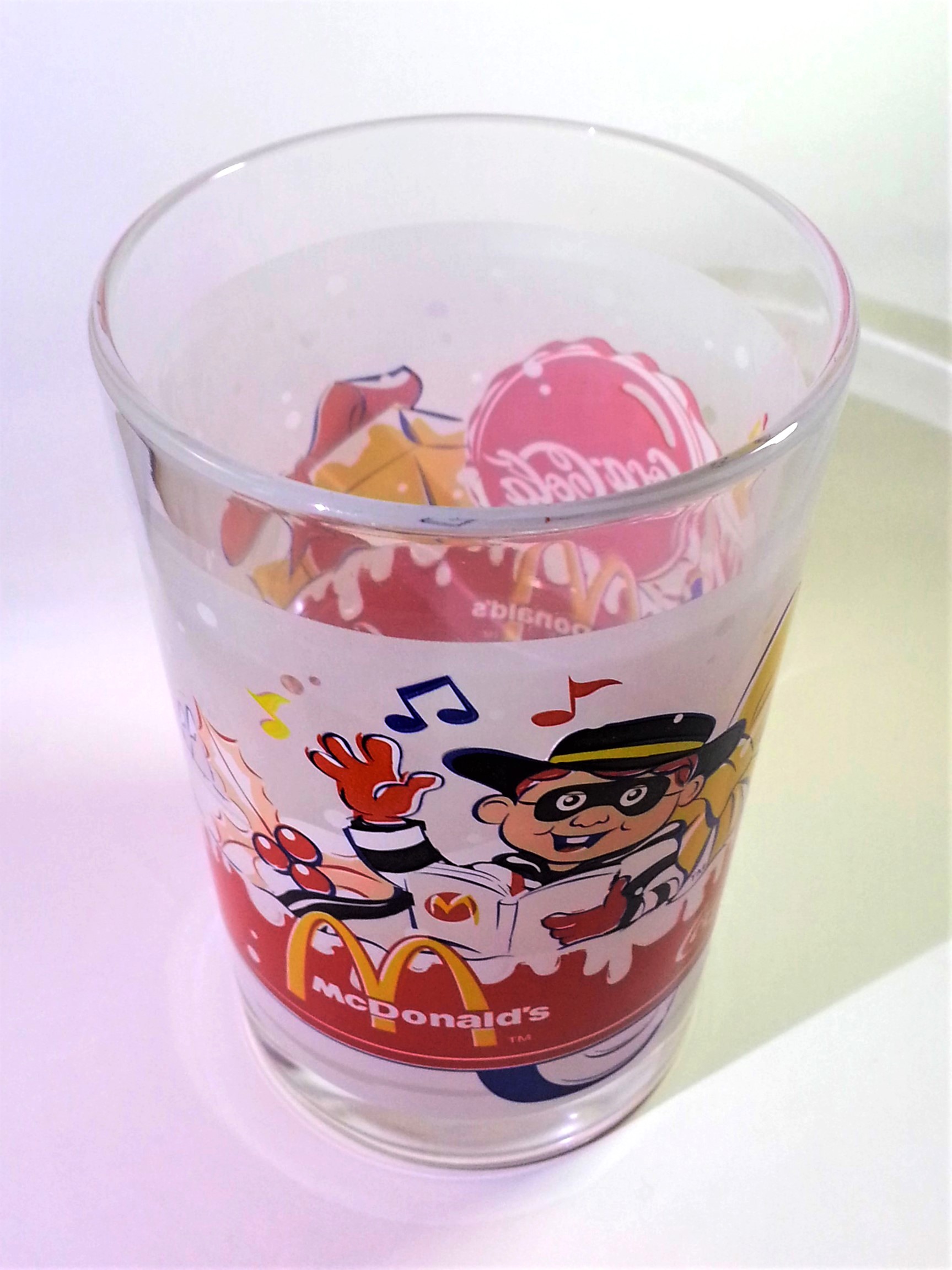 Coca Cola x McDonald's Mascot (Hamburglar) 2001 Christmas Tumbler Drinking Glass