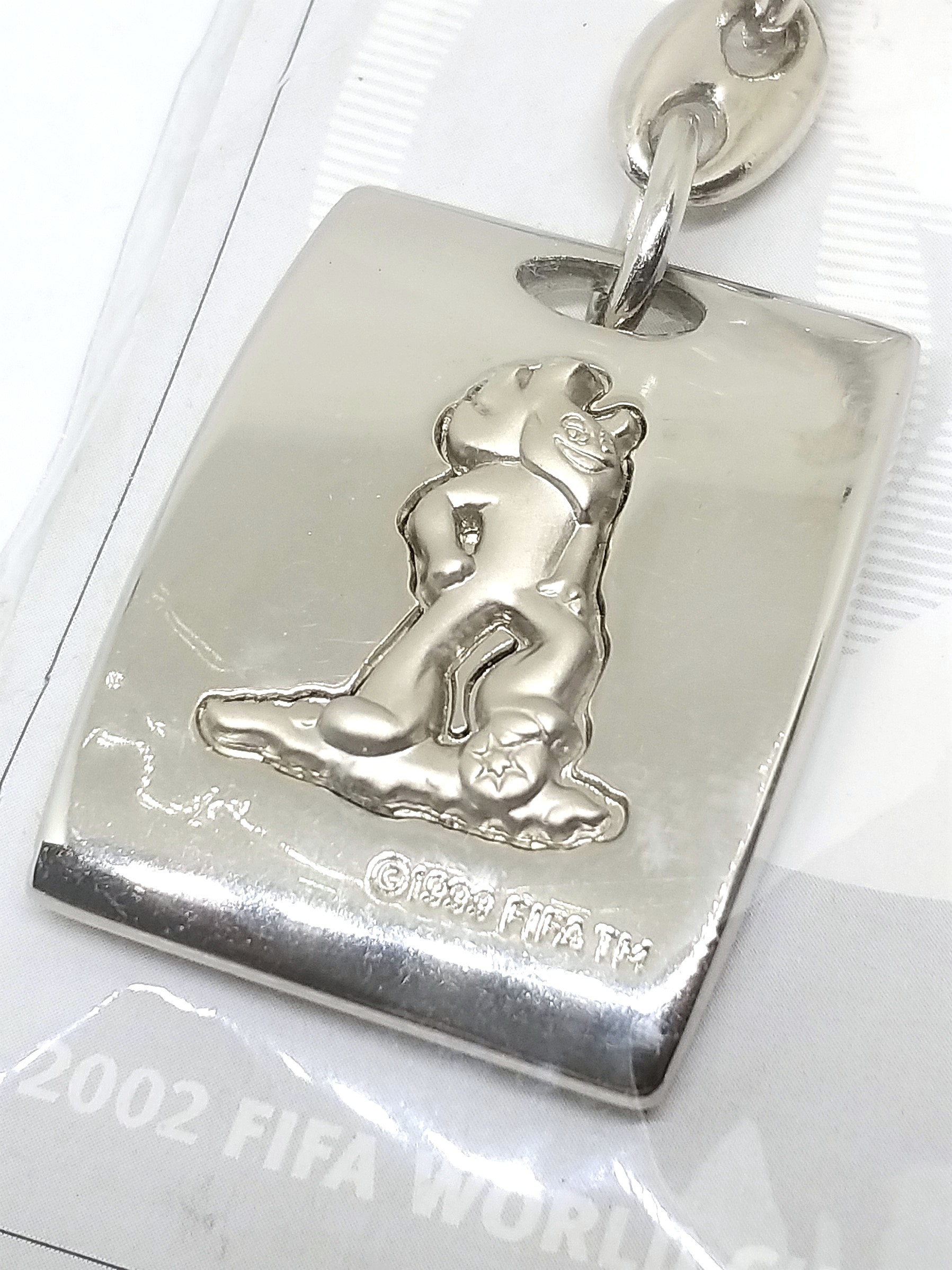 2002 Fifa World Cup Korea Japan Mascot ATO Relief Metal Keychain Key Ring Brand New