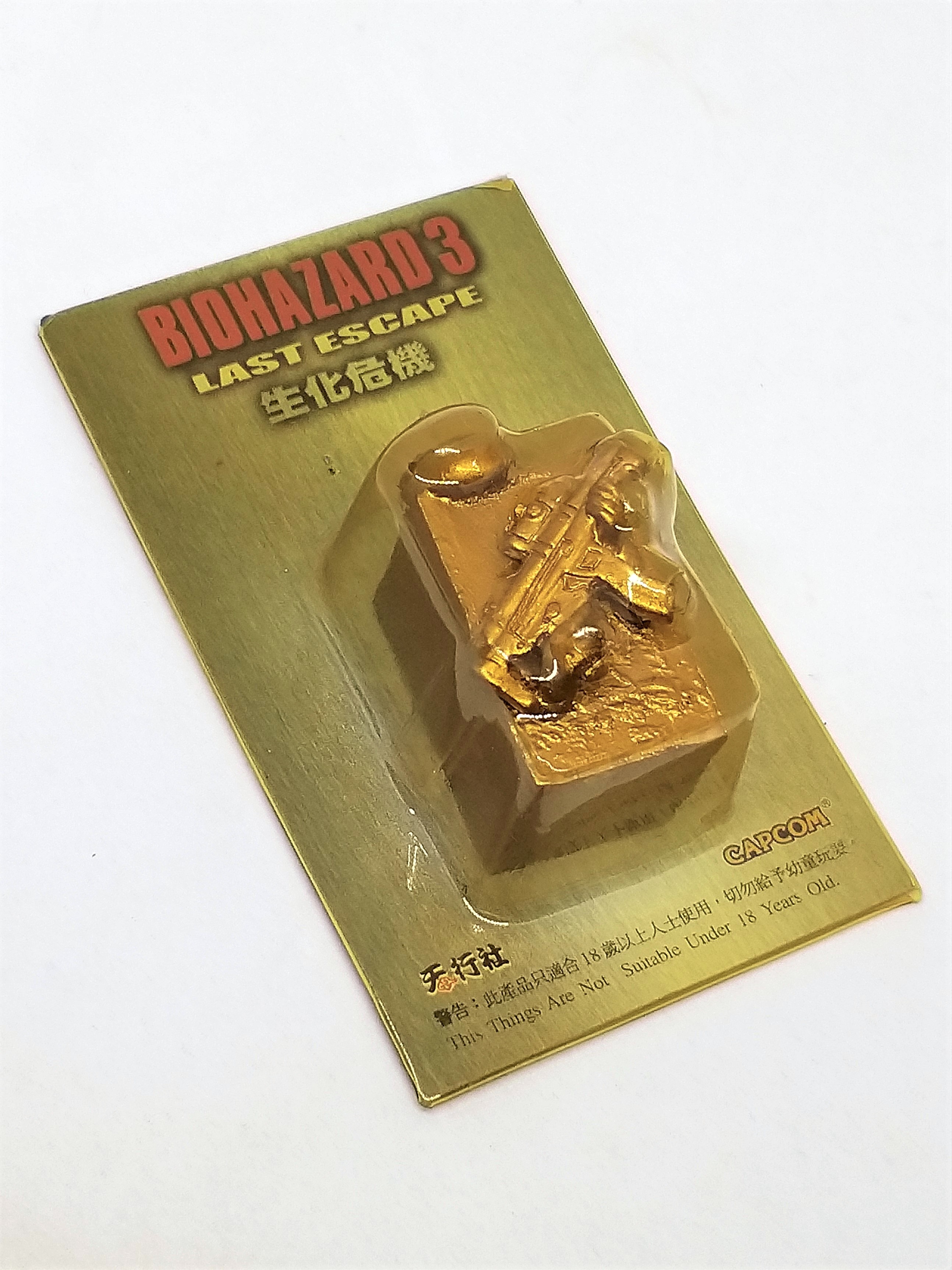 BIOHAZARD 3 Tofu Metal Figures (Gold / Silver) - 1999 Capcom Resident Evil Hong Kong Comics