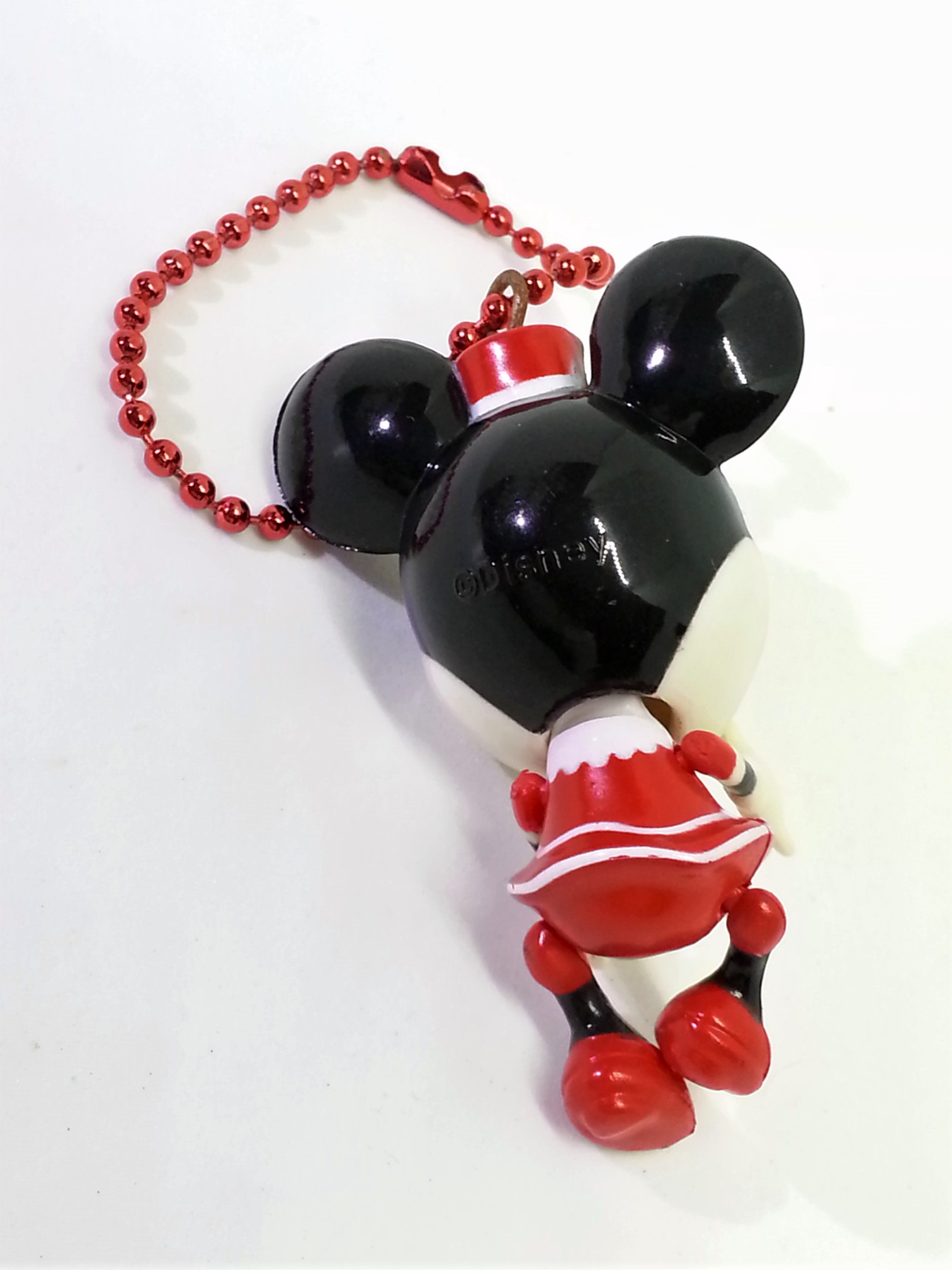 Disney Baby Minnie Mouse Jointed Figure Charm Keychain - 2000s From Japan