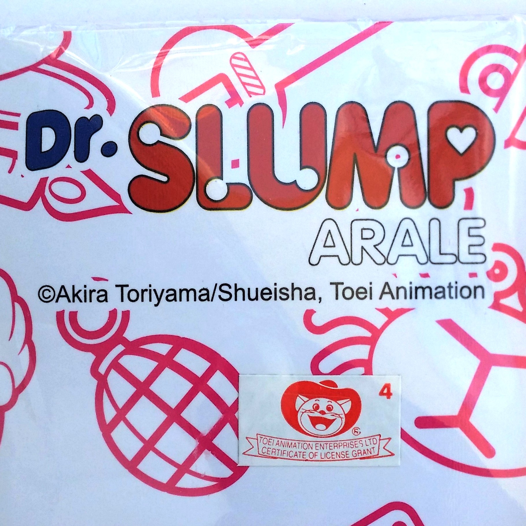 Dr. Slump Arale "Pink Poop" Puffy Luggage Tag Card Holder w/ Straps - 2017 Brand New