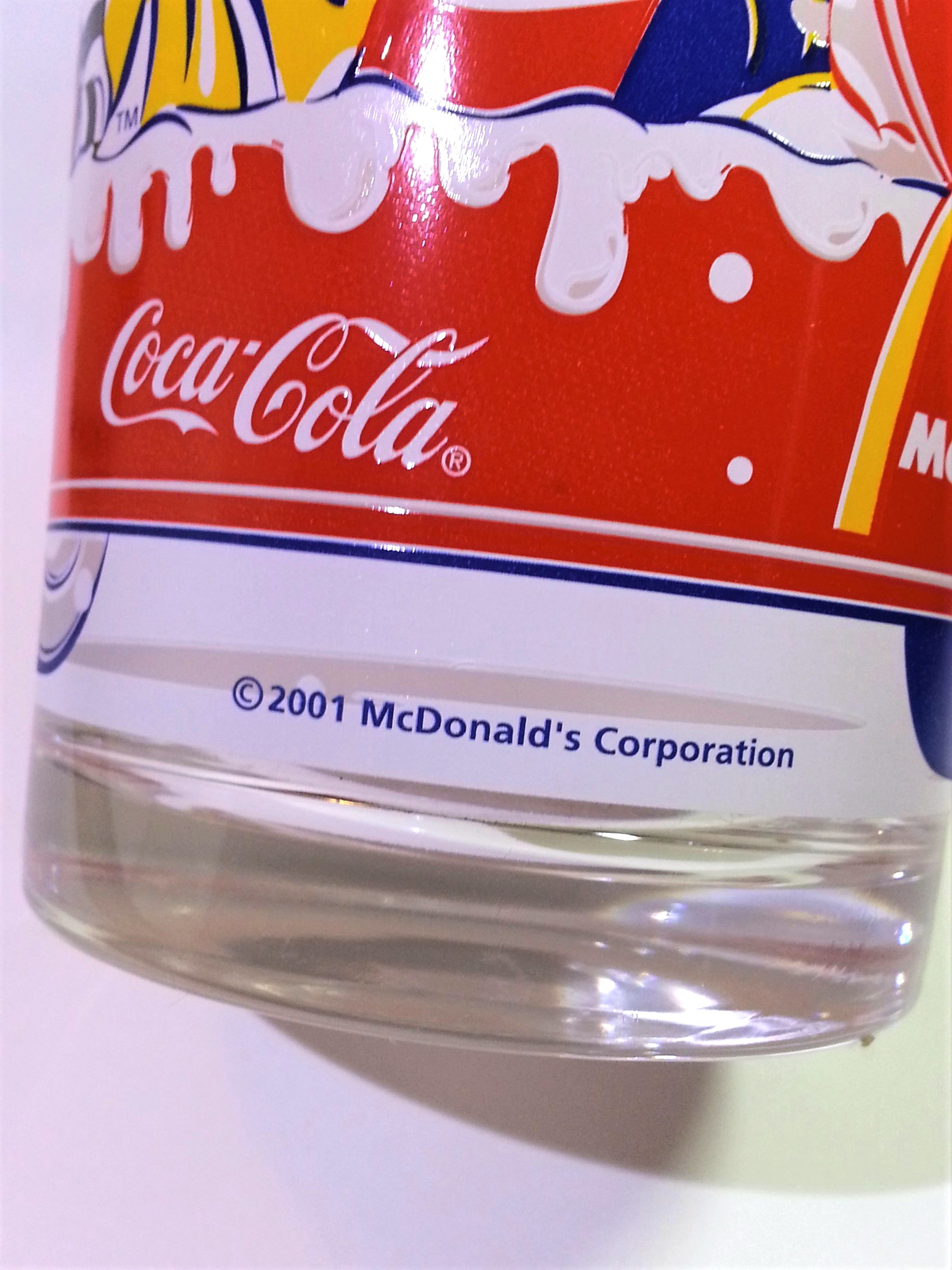 Coca Cola x McDonald's Mascot (Hamburglar) 2001 Christmas Tumbler Drinking Glass