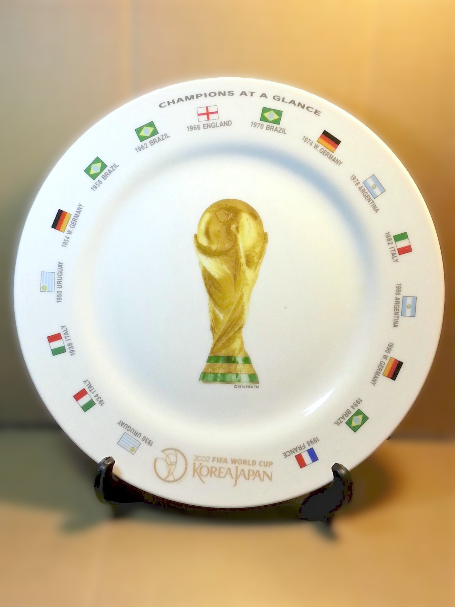 2002 Fifa World Cup Korea Japan Commemorative Plate (Trophy)