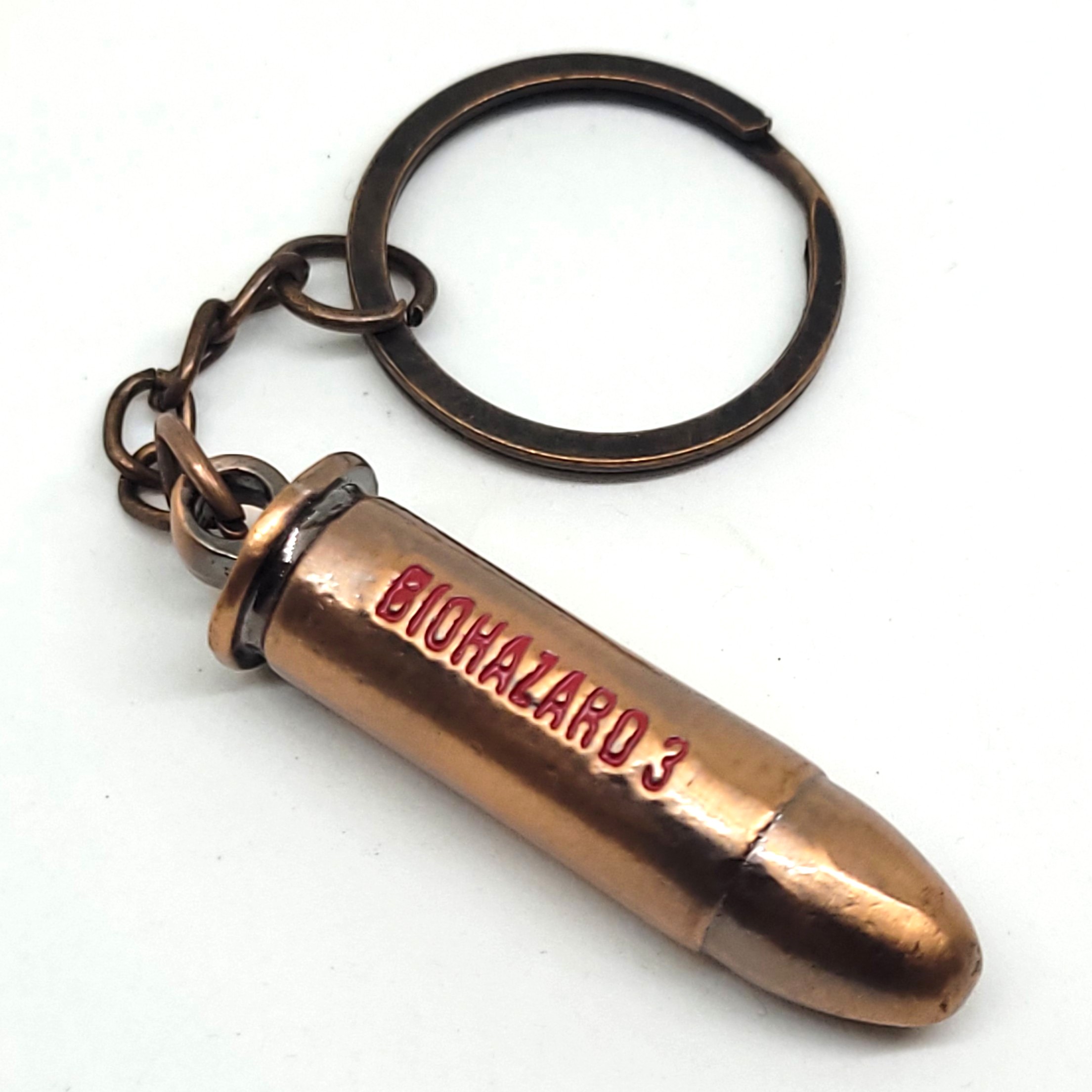 BIOHAZARD 3 Magnum Bullet Keychains (Silver / Copper) - 1999 Capcom Resident Evil Hong Kong Comics