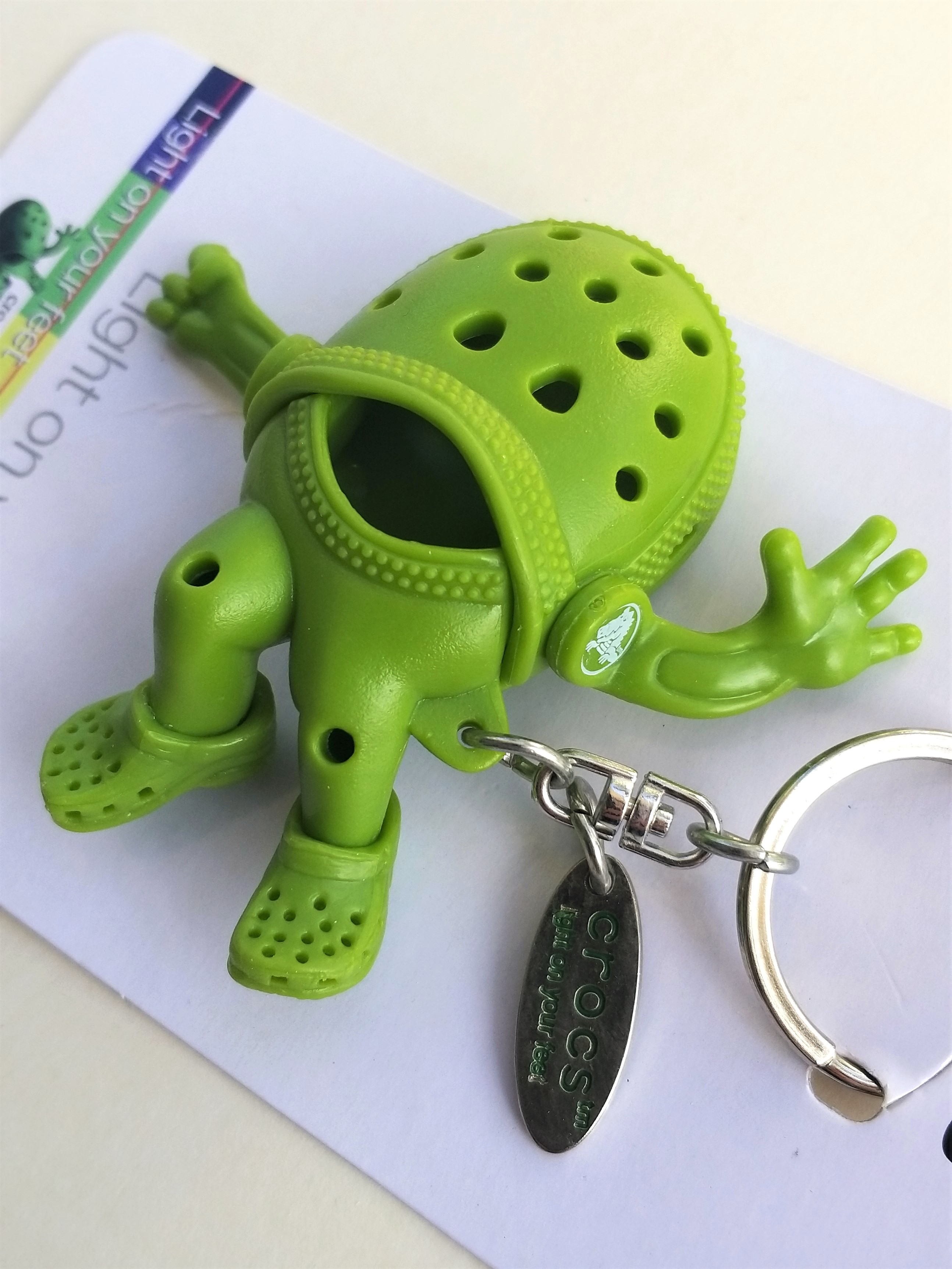 CROCS Croslite Guy Figure Keychain (Light on your feet) 3" Key Ring