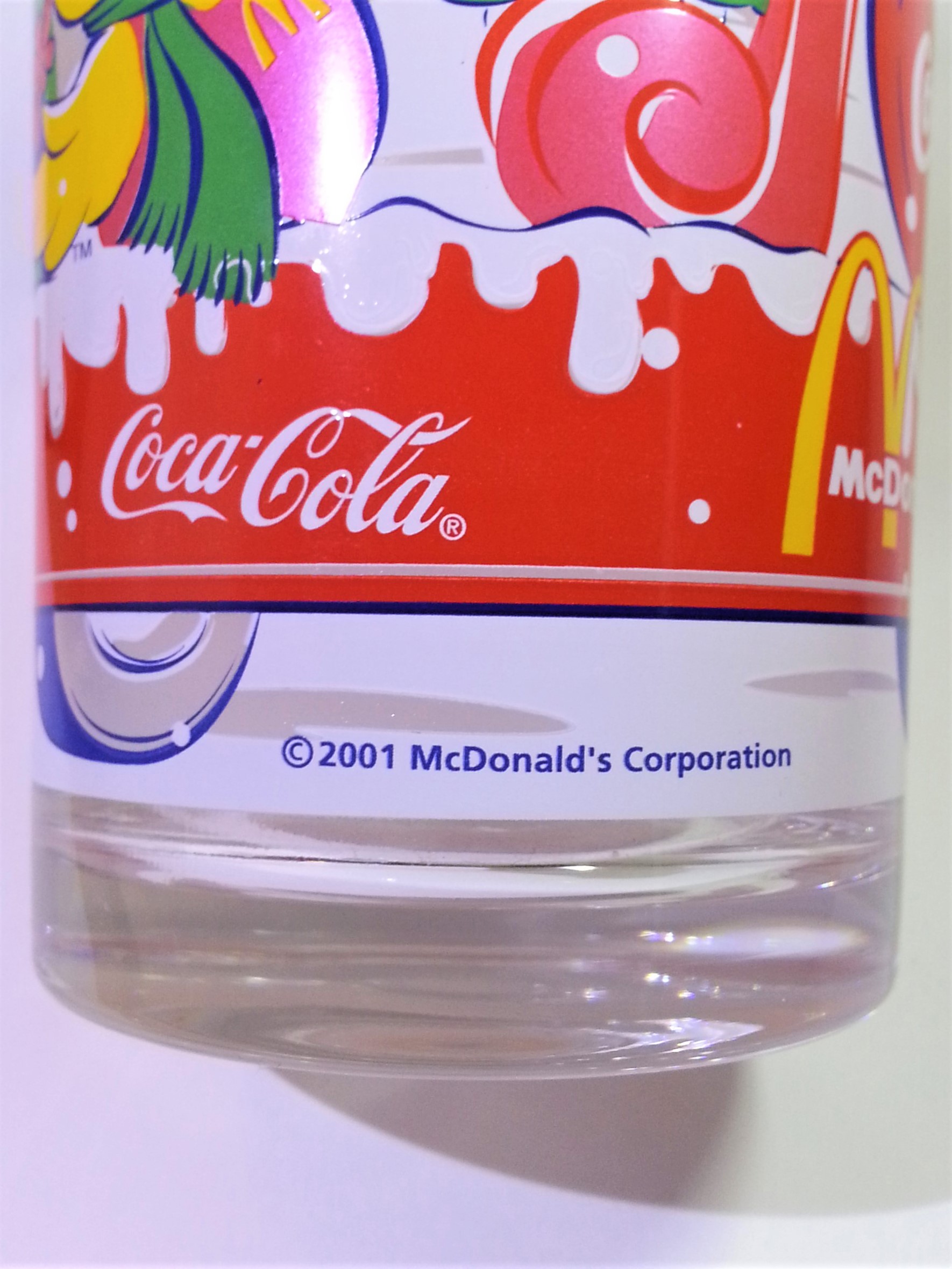 Coca Cola x McDonald's Mascot (Birdie) 2001 Christmas Tumbler Drinking Glass