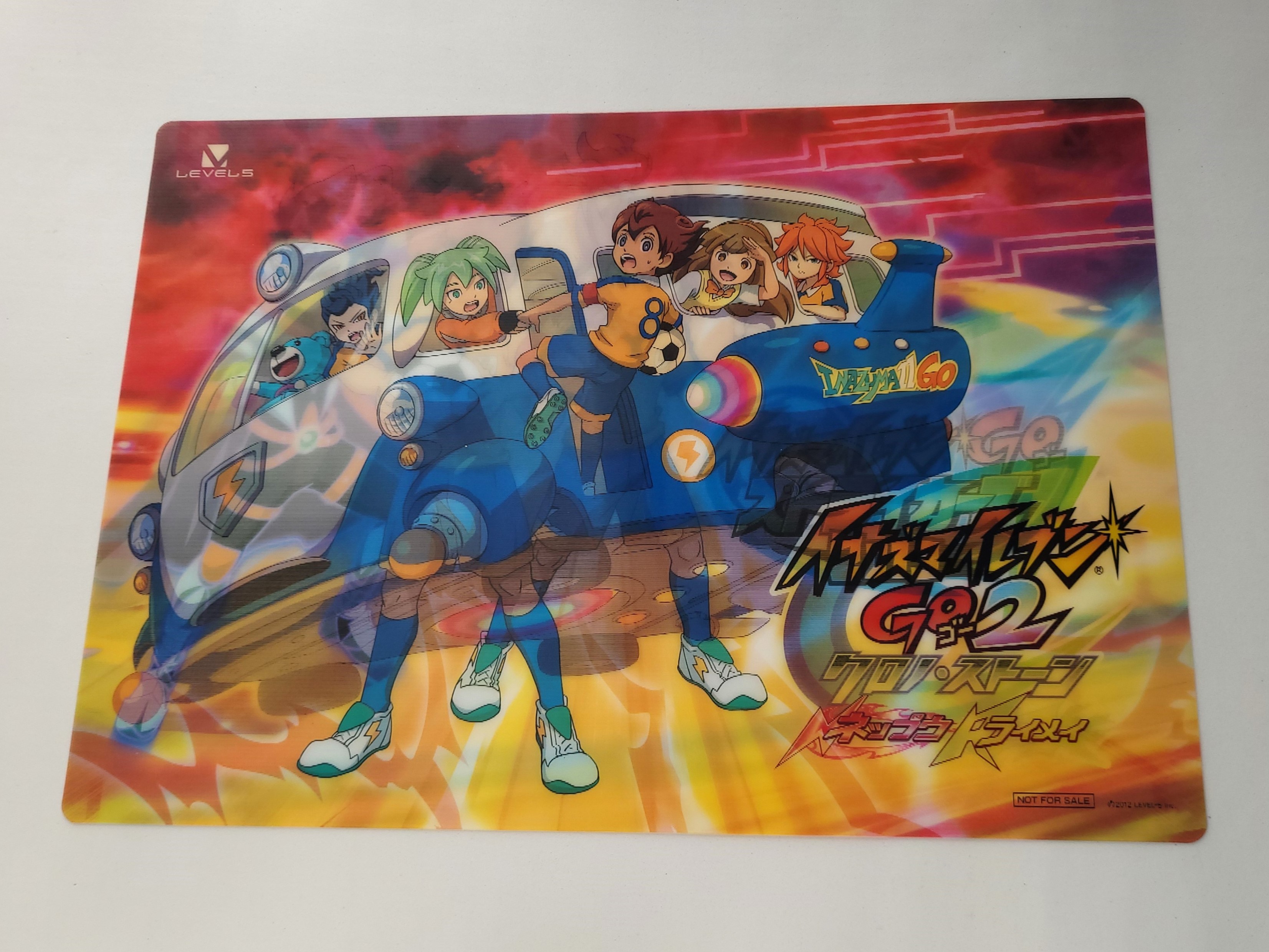 Inazuma Eleven GO Strikers x GO2 Chrono Stone Neppu/Raimei Lenticular Sheet - 2012 Nintendo