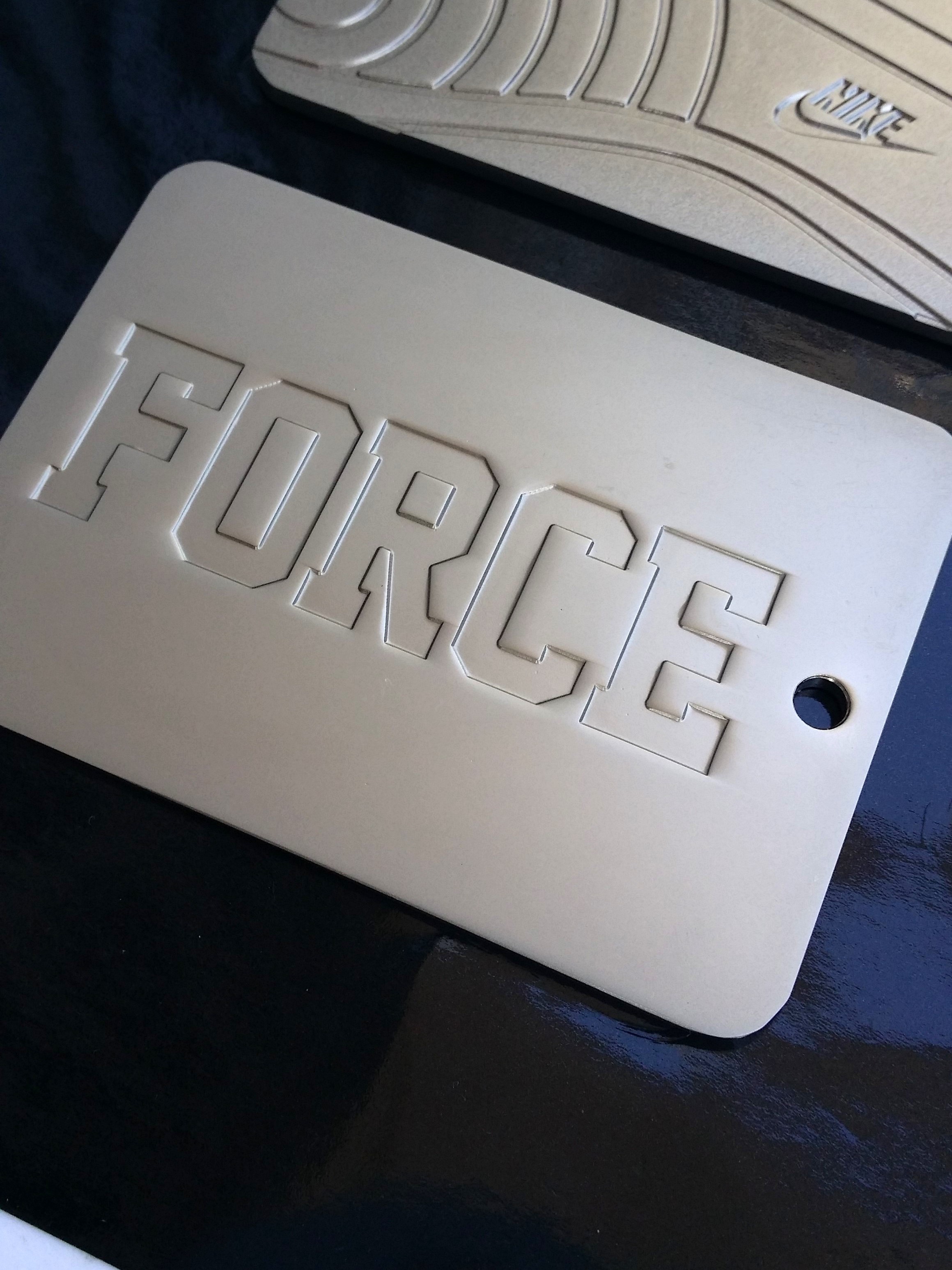 NIKE Air Force 1 Metal Dog Tag Charms / Magnetic Badges Set Of 2 - AF1 New & Unused