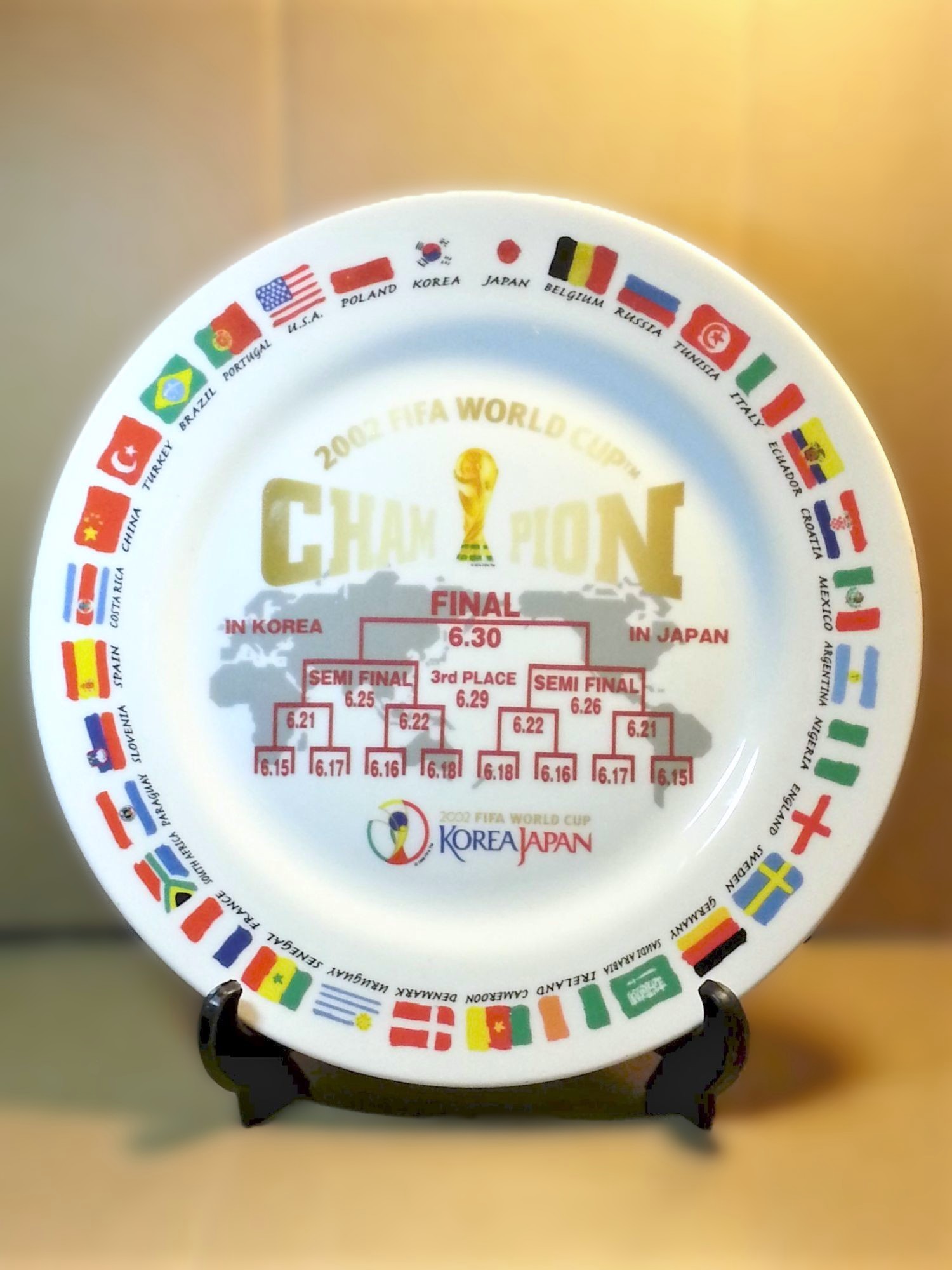 2002 Fifa World Cup Korea Japan Commemorative Plate (Tournament Schedule)
