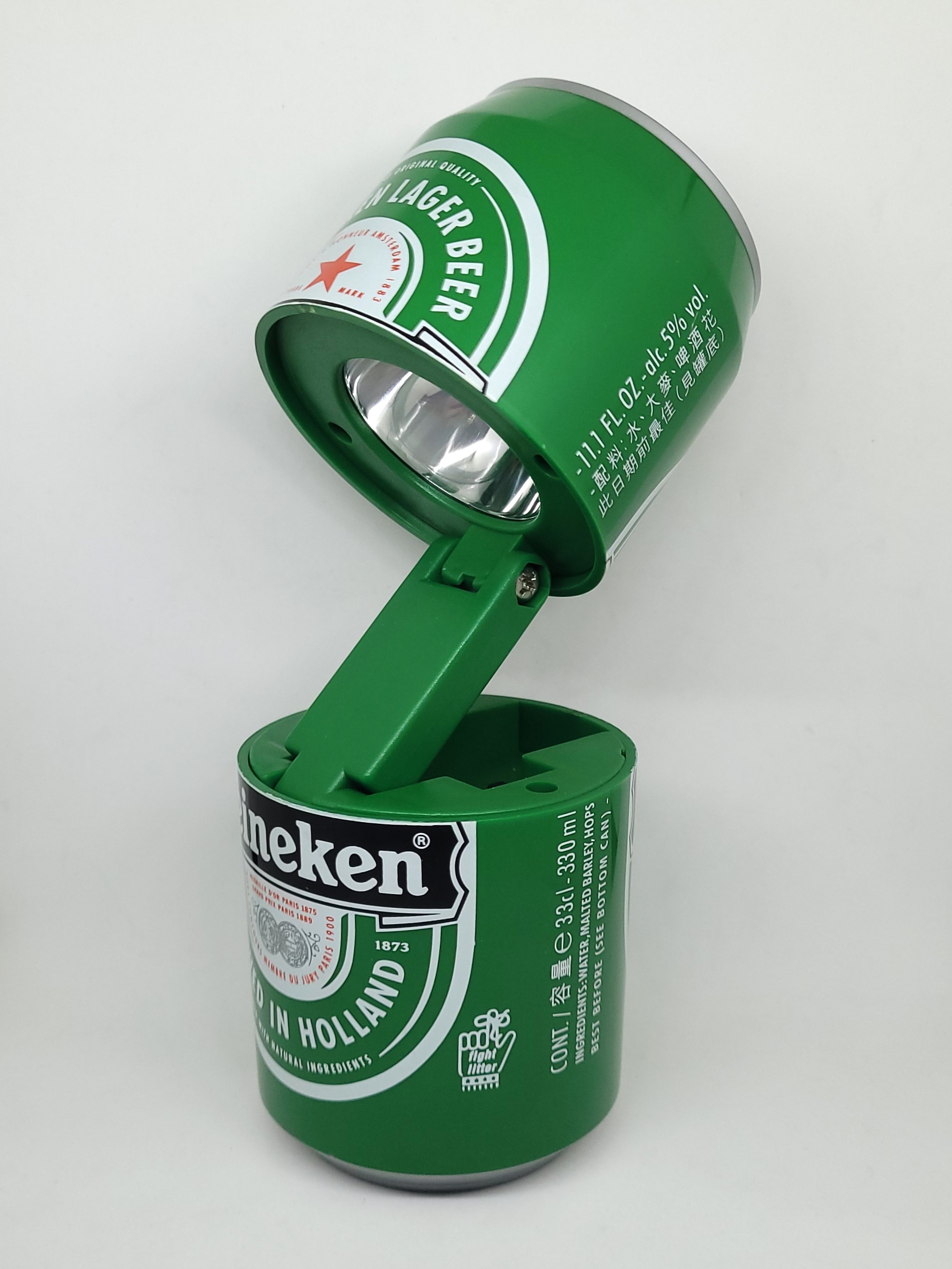 Heineken Beer Can Shaped Battery Desk Lamp - Rare Vintage Unused Tested & Working