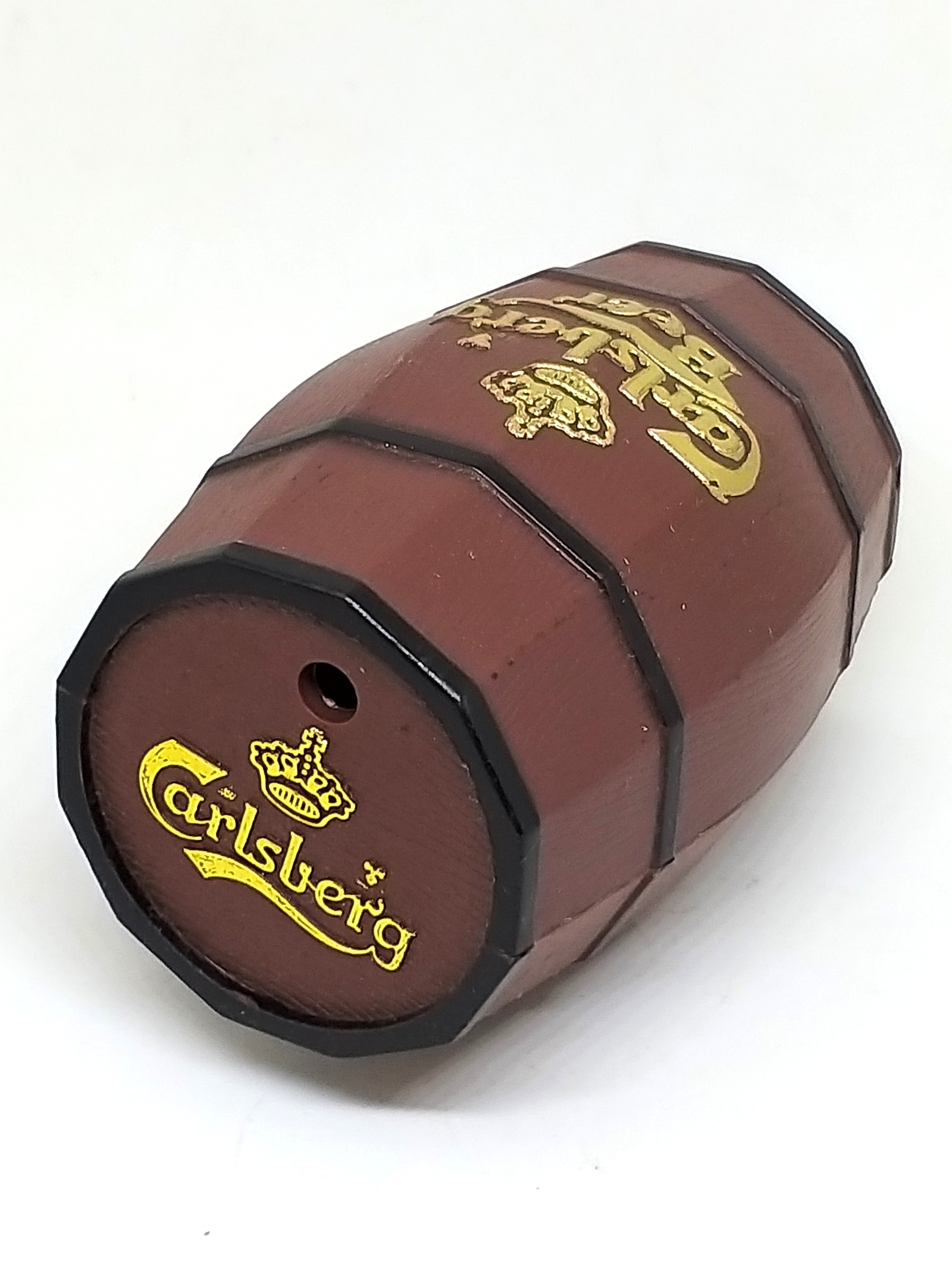 Carlsberg Beer Plastic Barrel Shaped Toothpick Holder - Rare Vintage