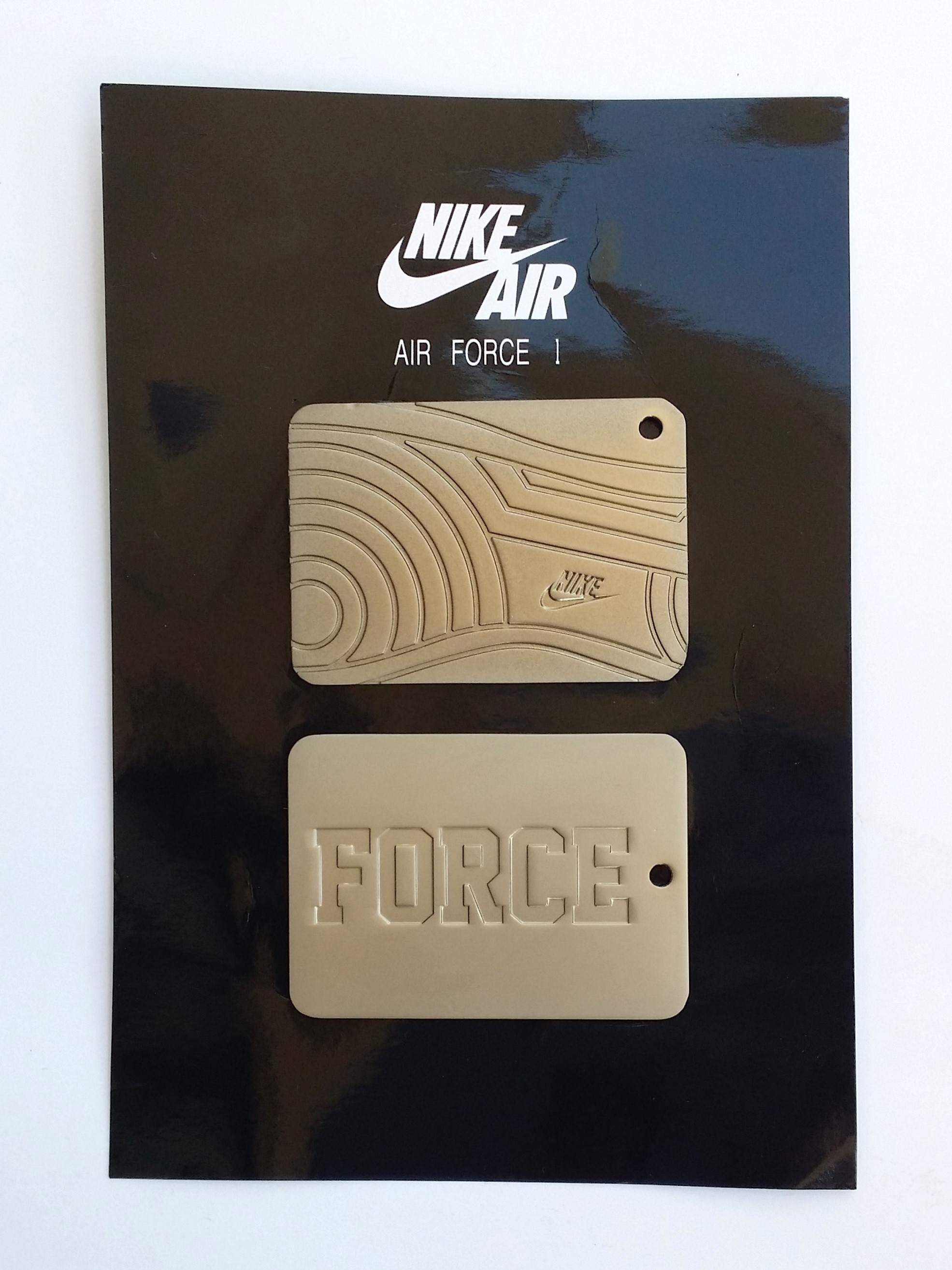 NIKE Air Force 1 Metal Dog Tag Charms / Magnetic Badges Set Of 2 - AF1 New & Unused