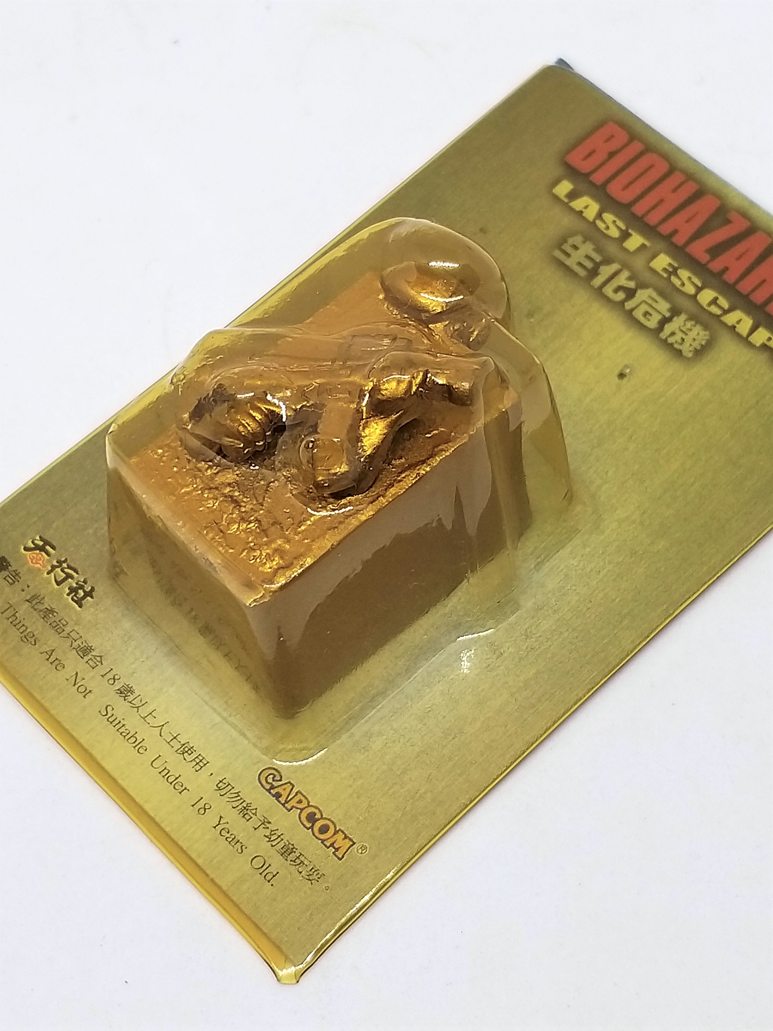 BIOHAZARD 3 Tofu Metal Figures (Gold / Silver) - 1999 Capcom Resident Evil Hong Kong Comics