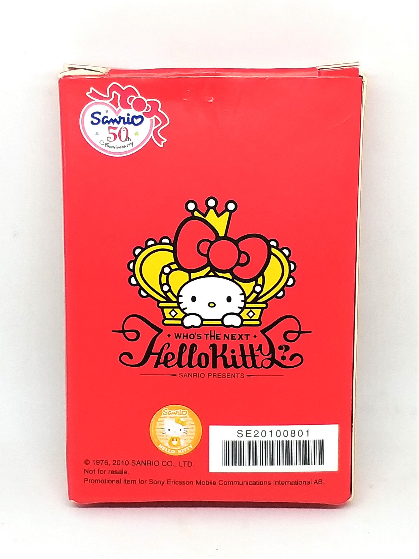 Sony Ericsson x Sanrio 50th Anniversary Hello Kitty Rhinestone Bling Phone Charm Keychain - 2010 Unused