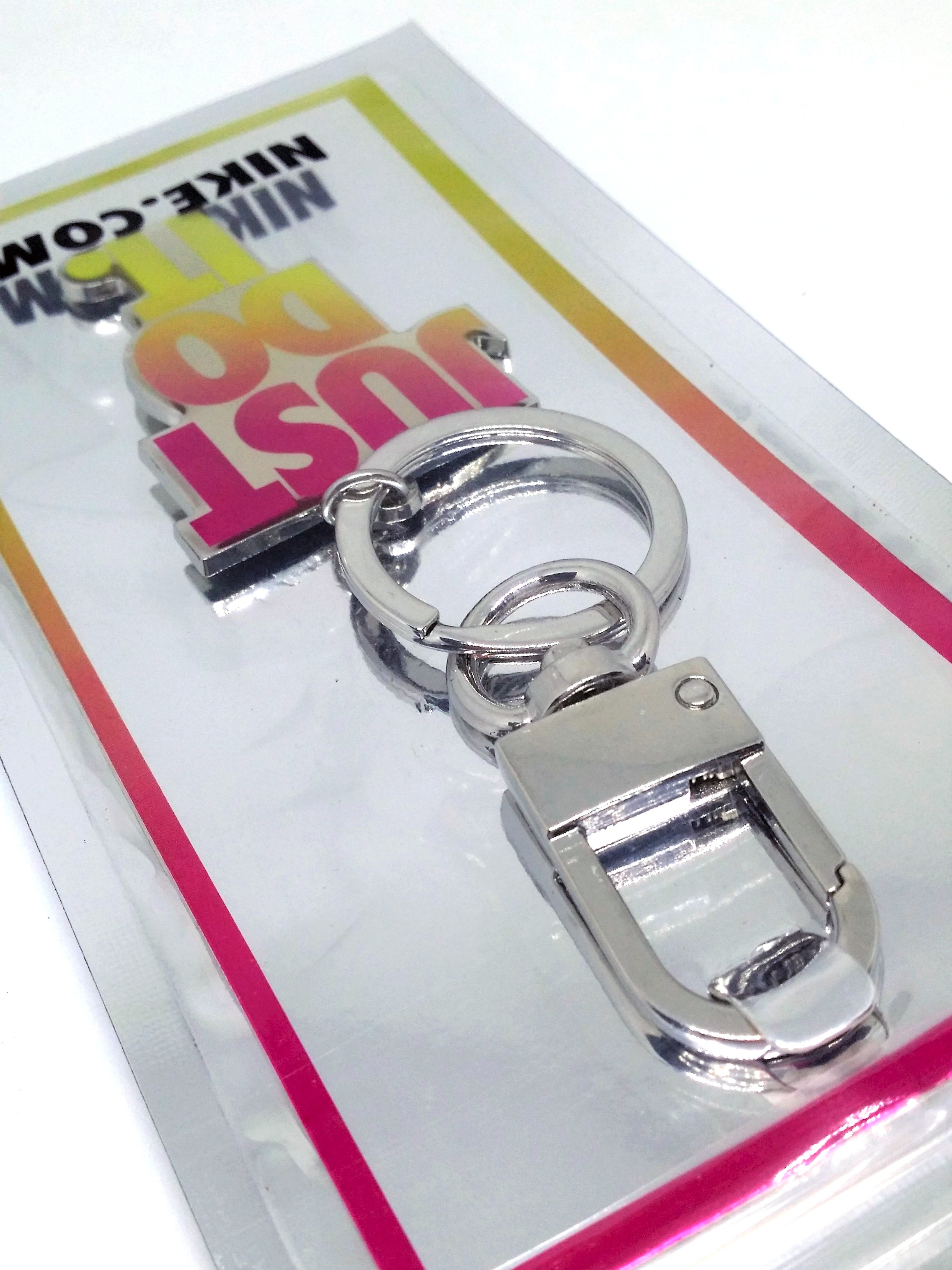  Nike "JUST DO IT" Metal Keychain Key Ring Brand New