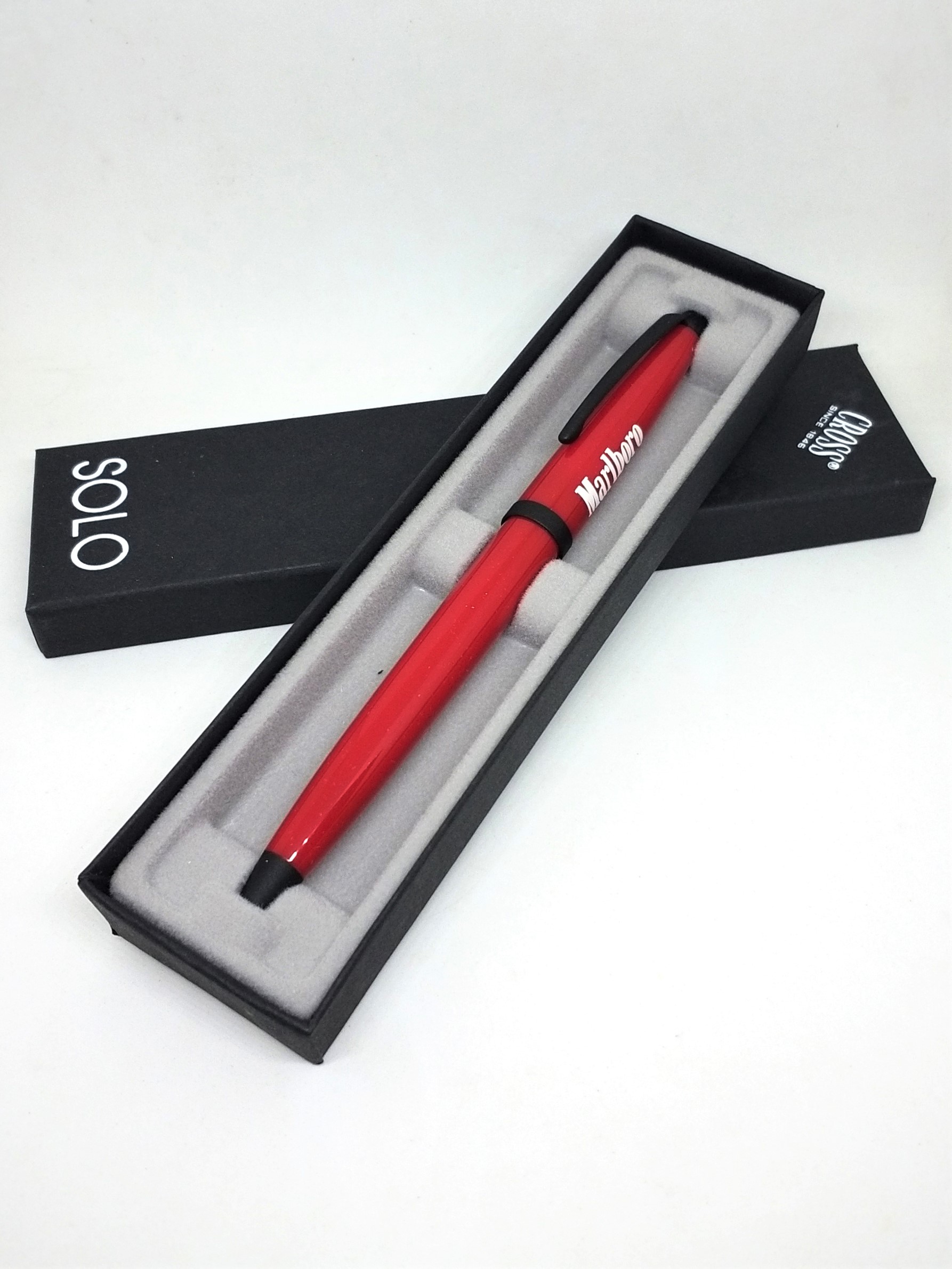 Marlboro x Cross Solo Red Ballpoint Pen w/ Black Trim - 1994 New In Box