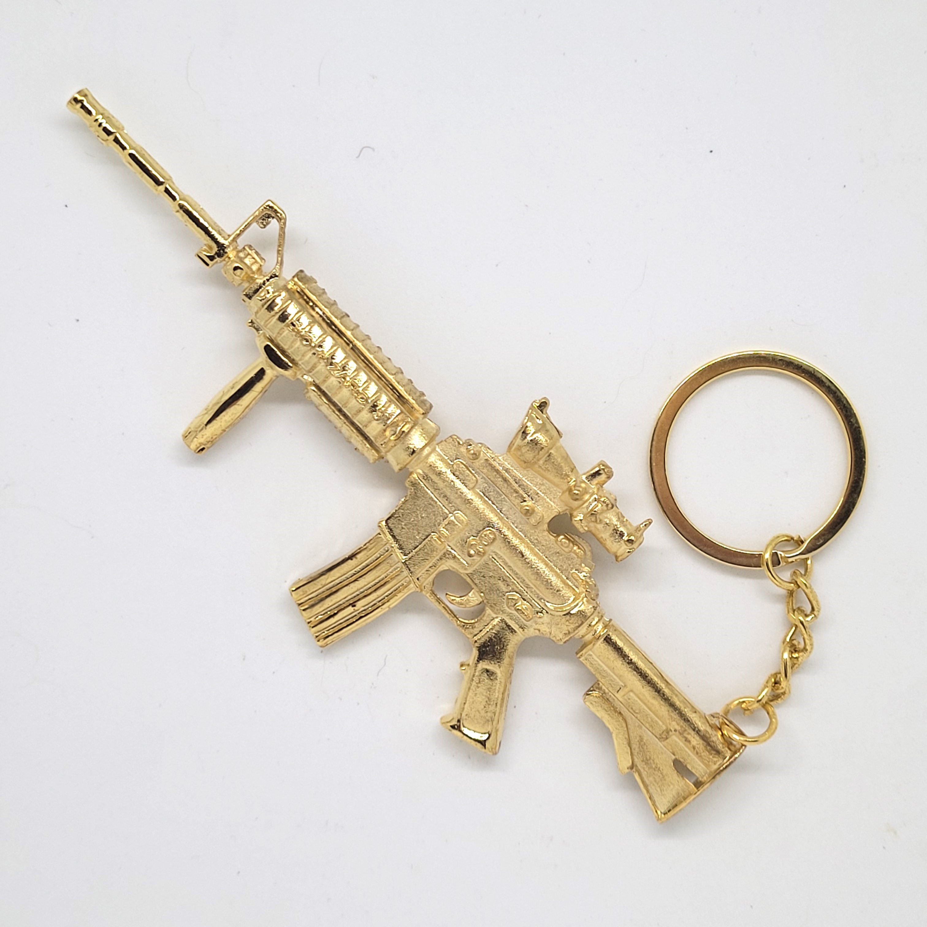 BIOHAZARD 3 Assault Rifle Keychain (Gold / Silver / Black) - 1999 Capcom Resident Evil Hong Kong Comics