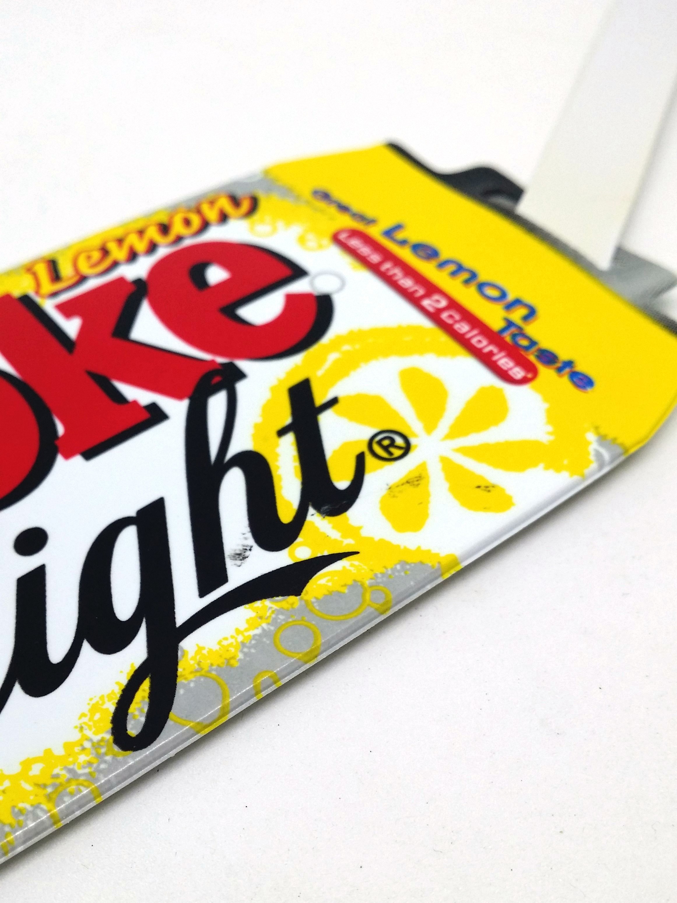 Coca Cola Coke Light Lemon Luggage Name Tag - 2002 Hong Kong Exclusive