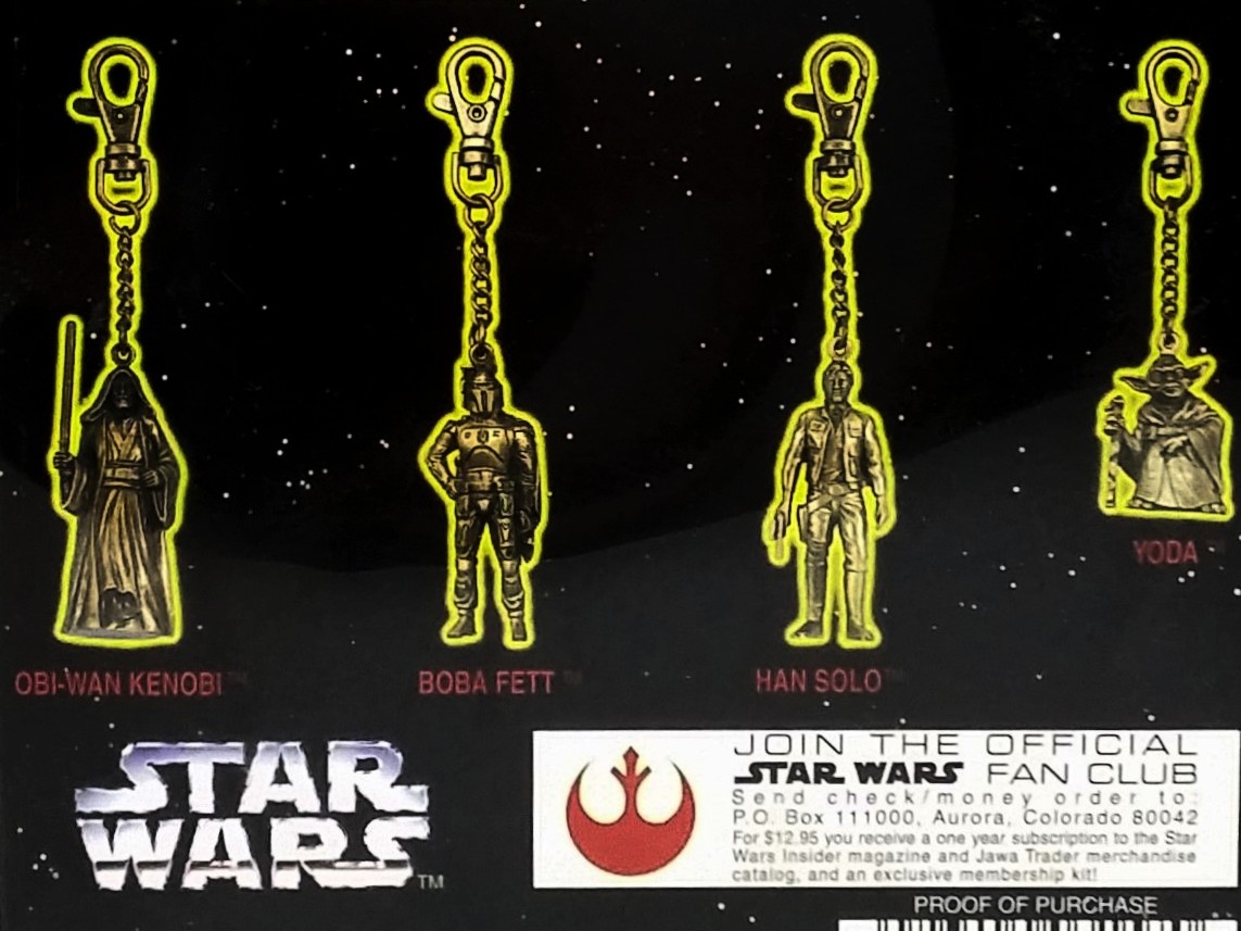 Star Wars "Die Cast Metal Key chain" - 1997 Factory Sealed