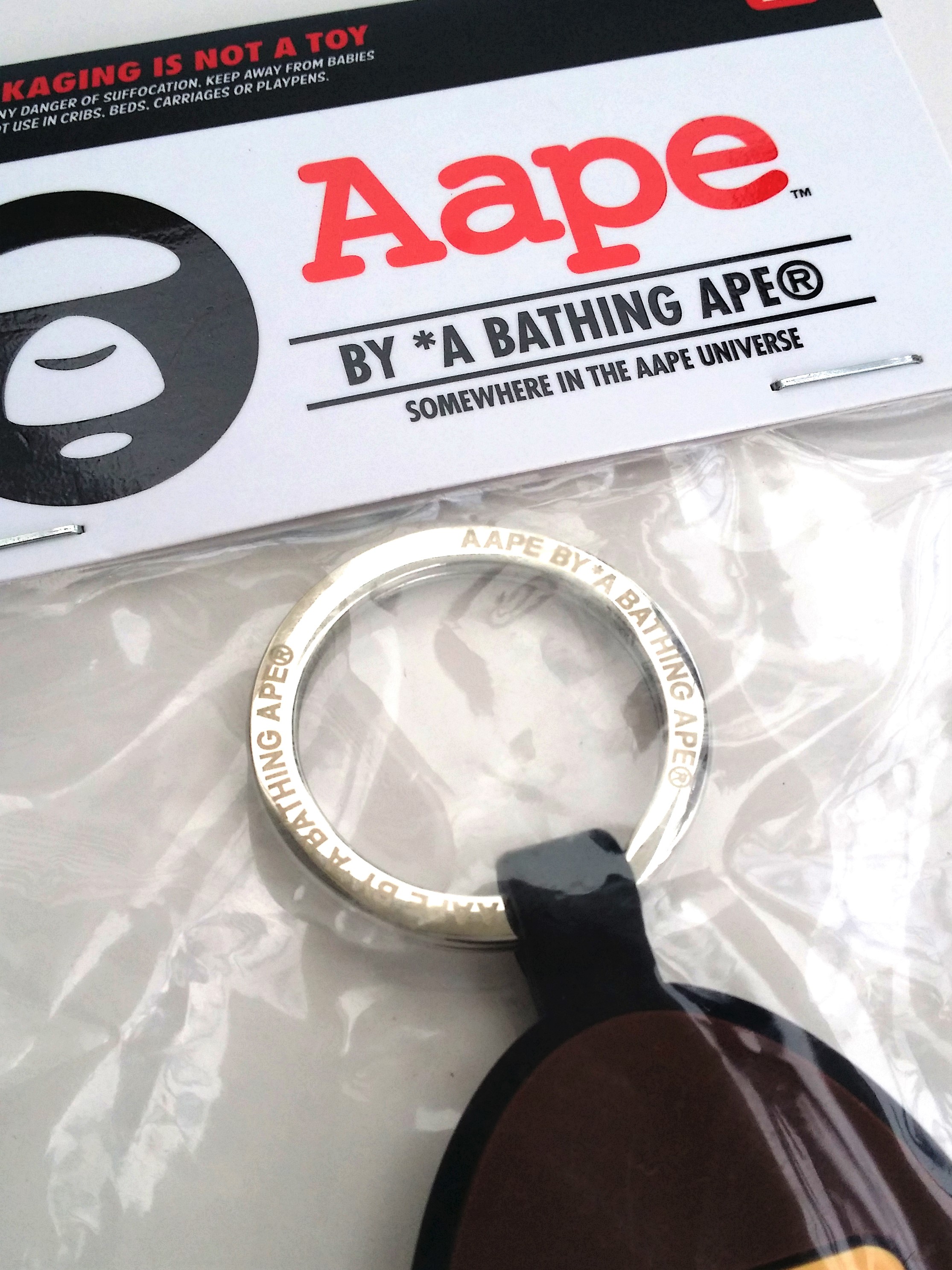 A BATHING APE Bape Aape Soldier Keychain Key Ring - Brand New