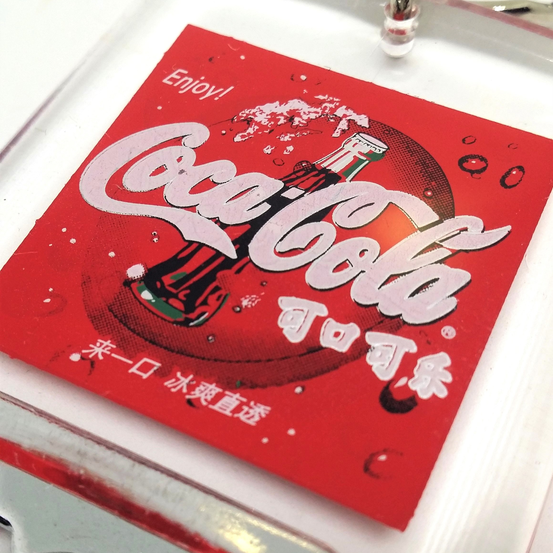 Coca Cola Acrylic Bottle Opener Keychain