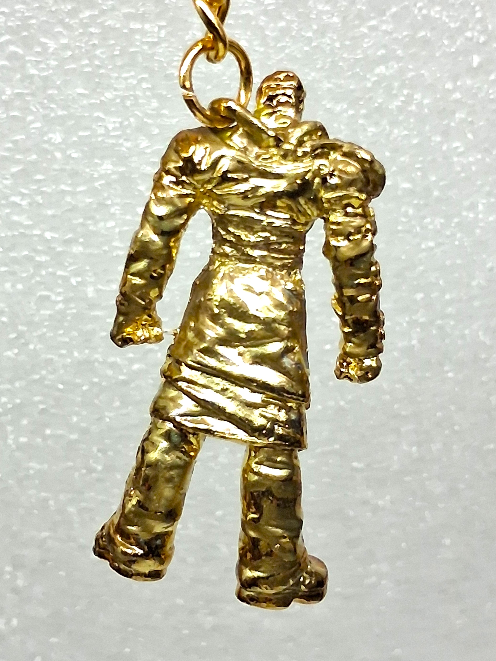 BIOHAZARD 3 Nemesis T-Type Figure Keychain (Gold) - 1999 Capcom Resident Evil Hong Kong Comics