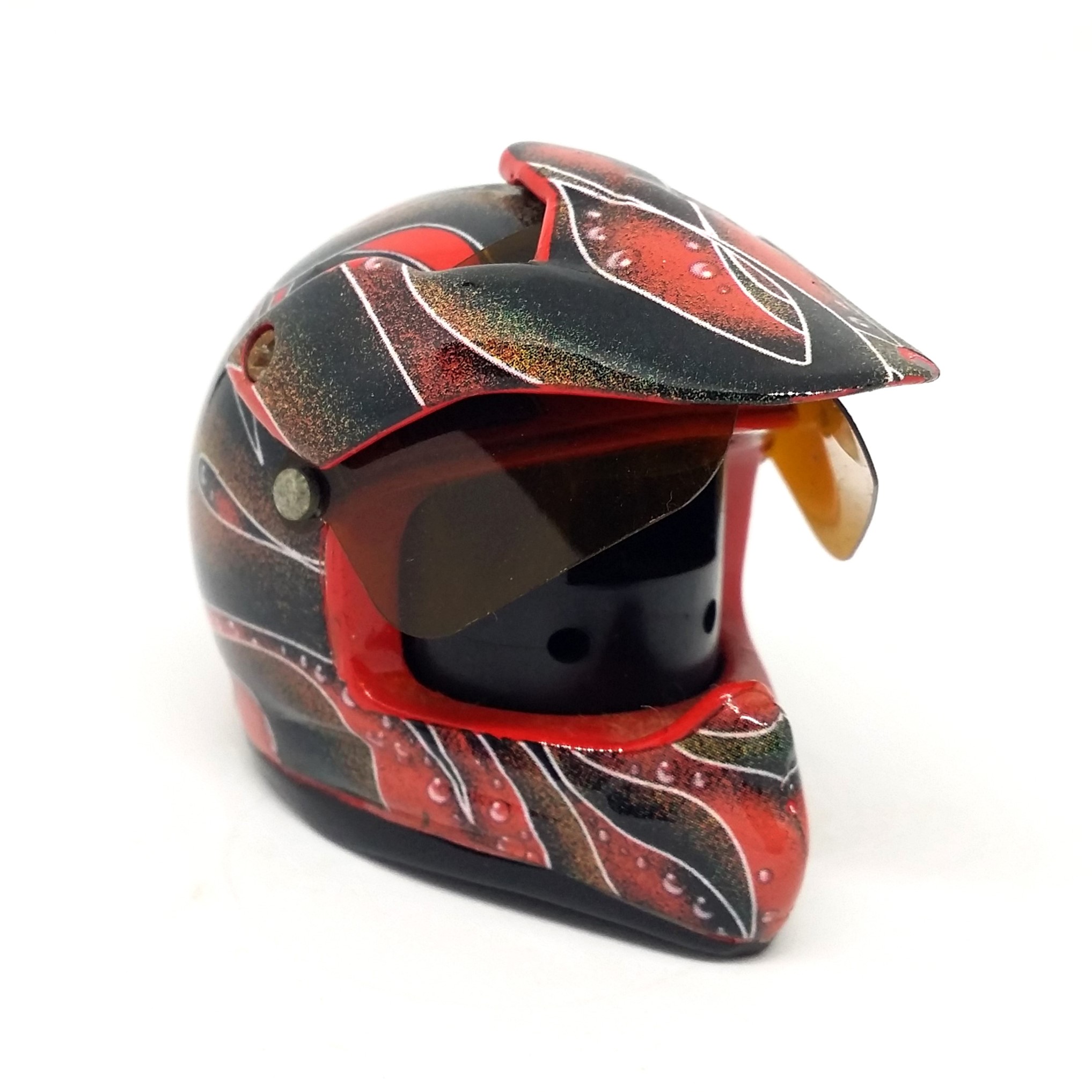 Coca Cola Mini Metal Racing Helmet Clock - 2001 Tested Works