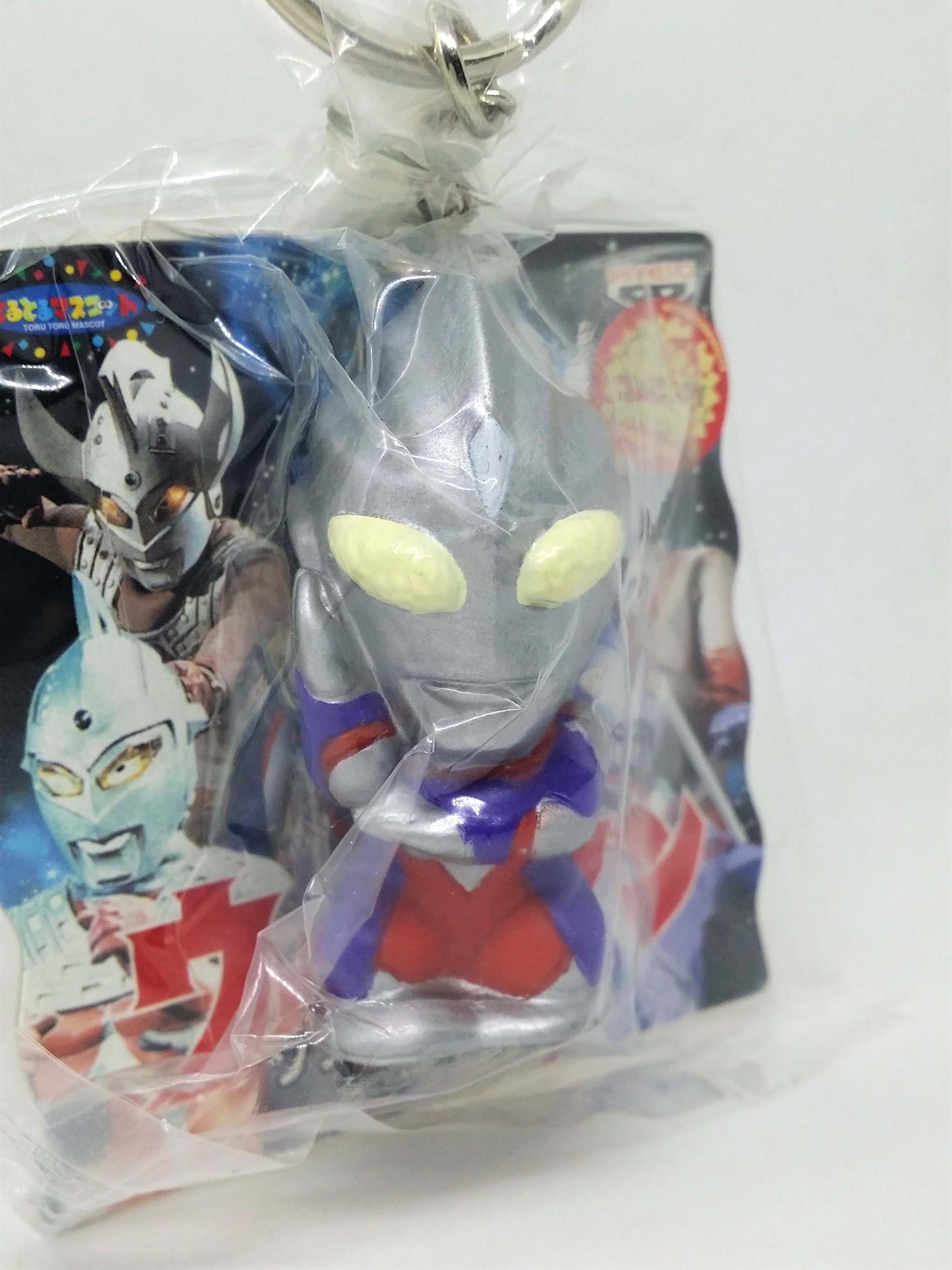 Ultraman Tiga Figure Keychain Key Ring - 1997 Banpresto Japanese Anime