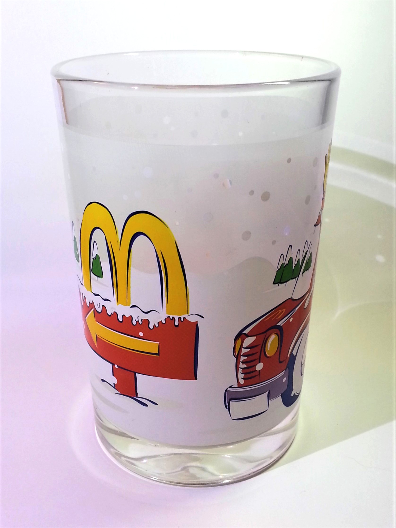 Coca Cola x McDonald's Mascot (Ronald McDonald) 2001 Christmas Tumbler Drinking Glass