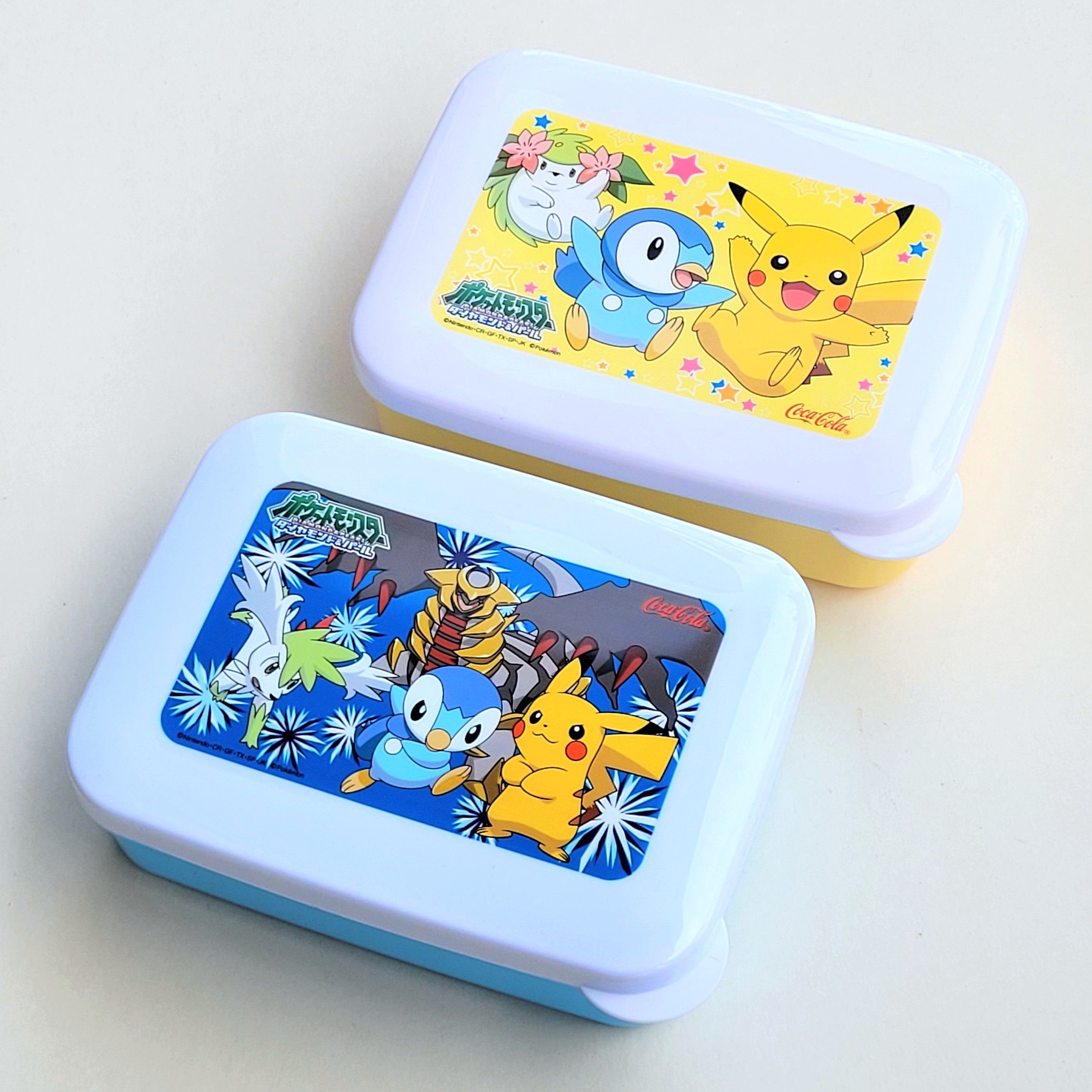 2000s Coca Cola x Pokemon Diamond & Pearl Food Storage Containers / Lunch Boxes