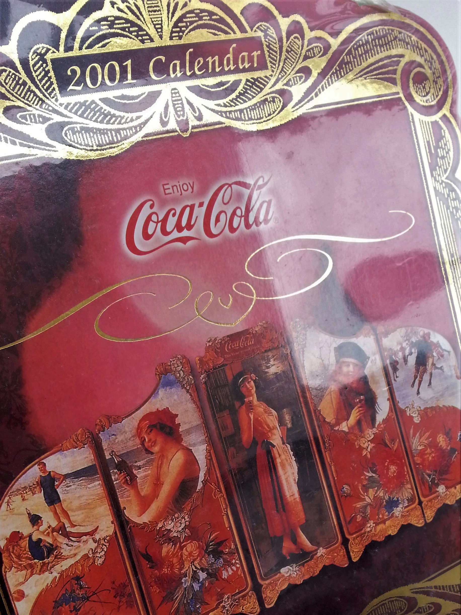 Coca Cola 2001 Wall Calendar "Coca-Cola Super Premium Collection" Factory Sealed