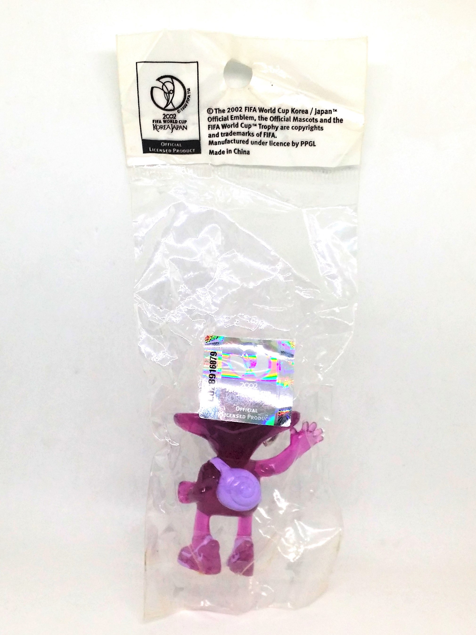 2002 Fifa World Cup Korea Japan Mascot KAZ Clear Figure Keychain Key Ring New