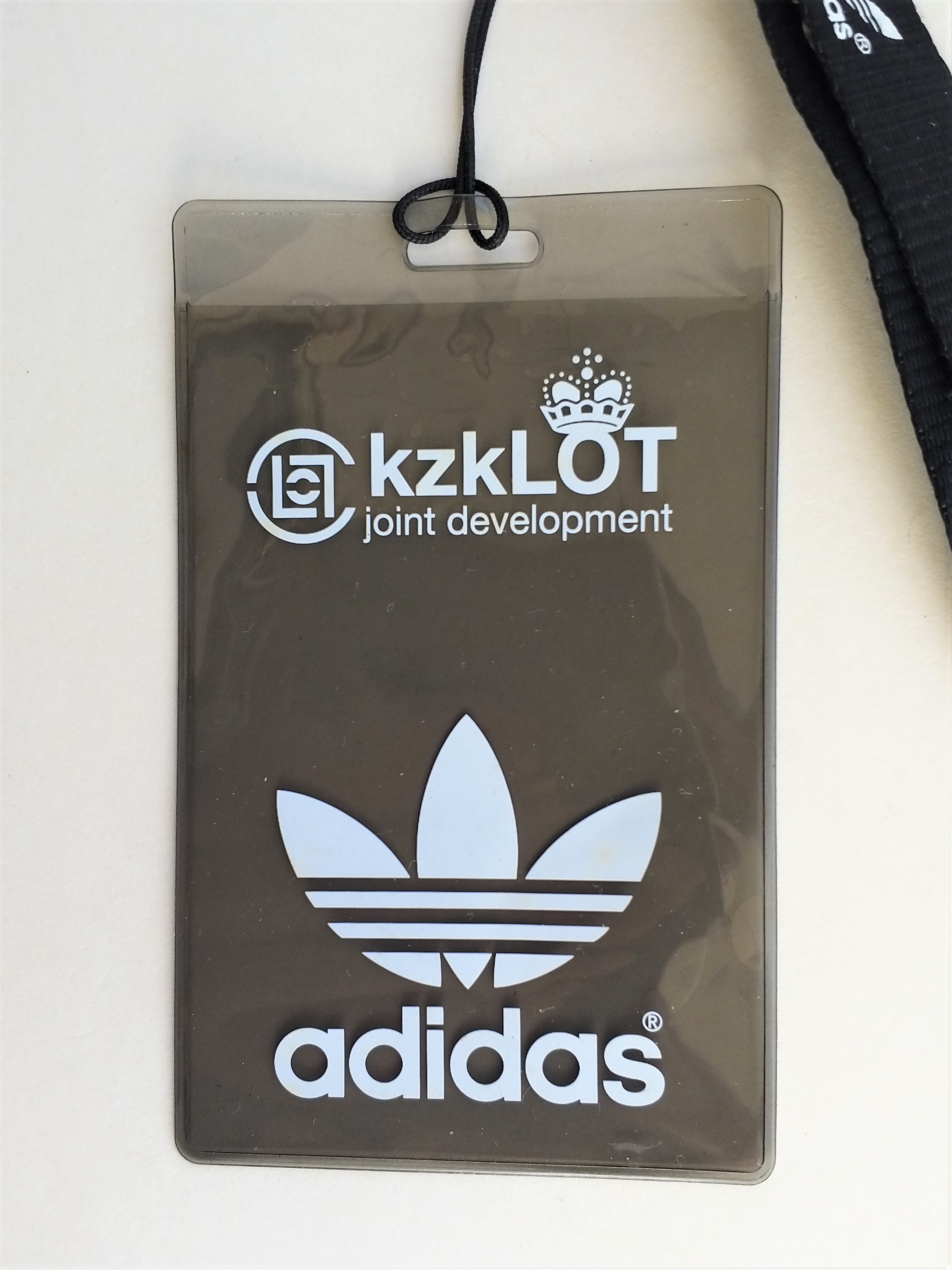 Adidas x kzkLOT Lanyard w/ Clear Plastic Card Holder - 2009 New Unused