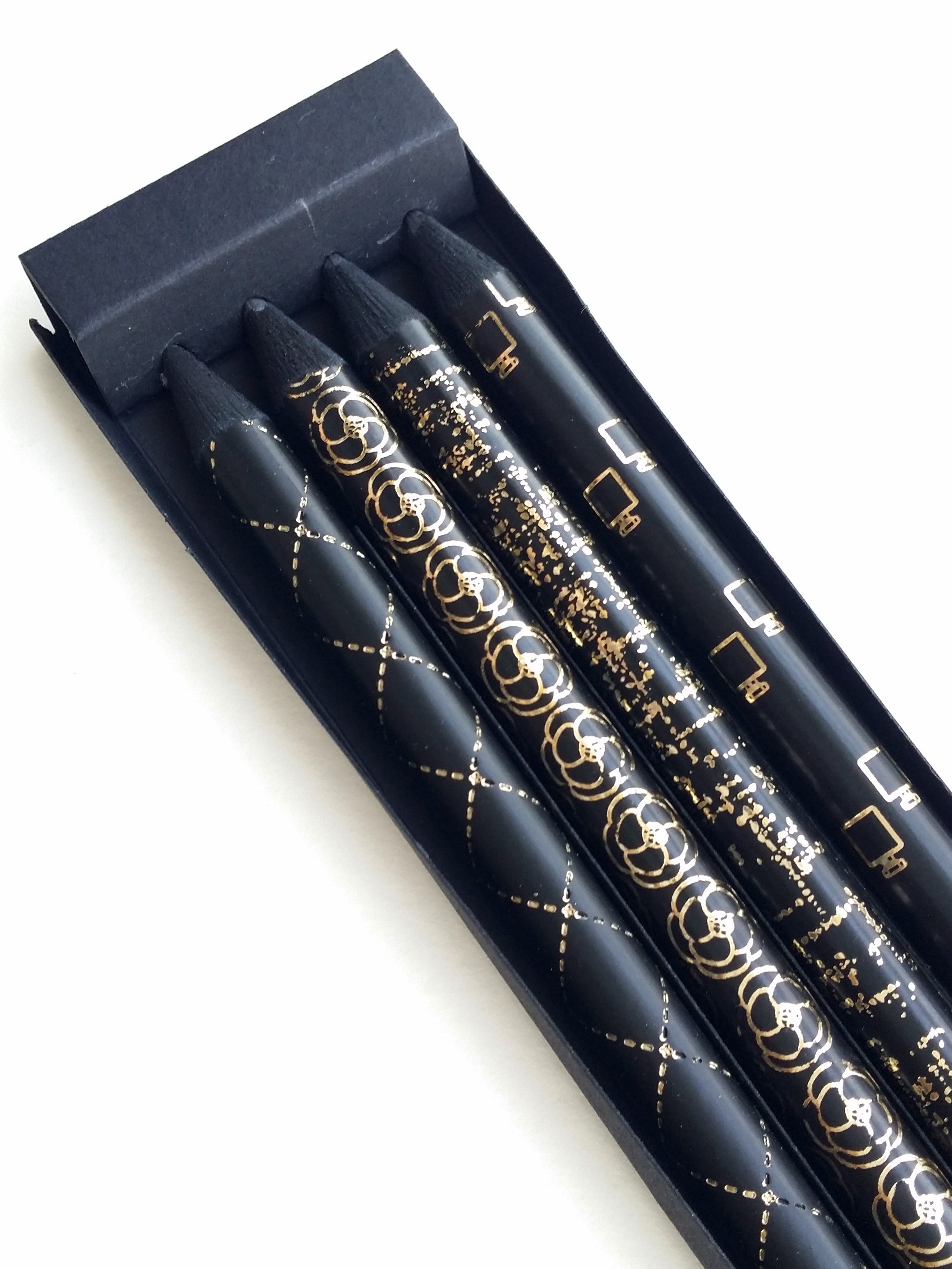 Chanel VIP Gift Set - Pencil x4pcs & Pencil Case (Zipper Pencil Pouch)