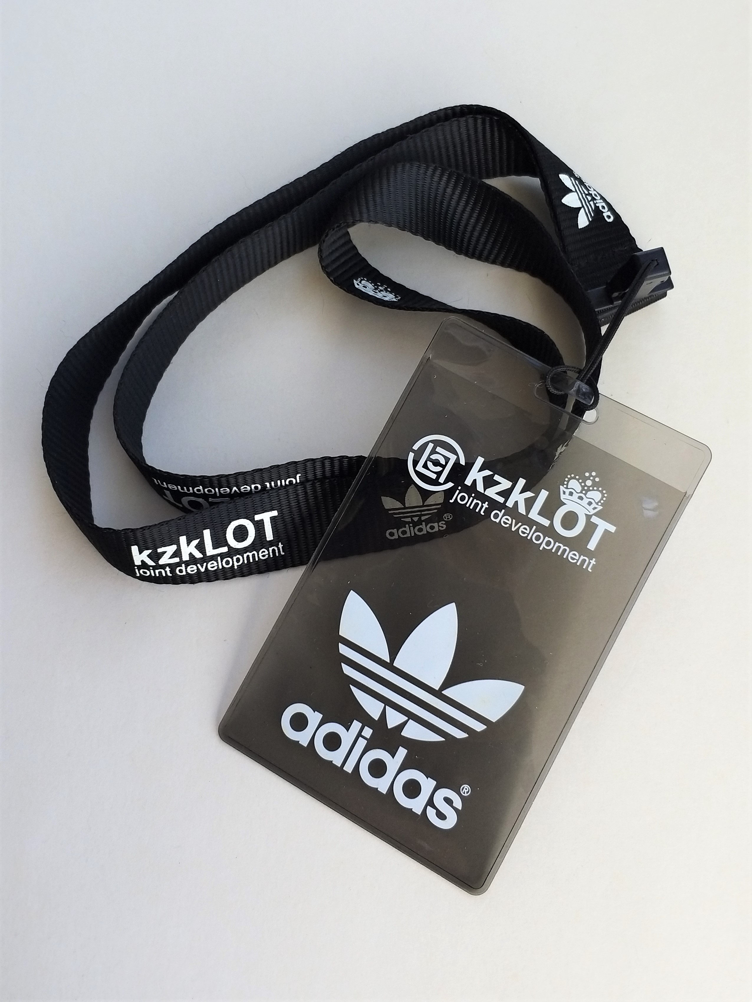 Adidas x kzkLOT Lanyard w/ Clear Plastic Card Holder - 2009 New Unused