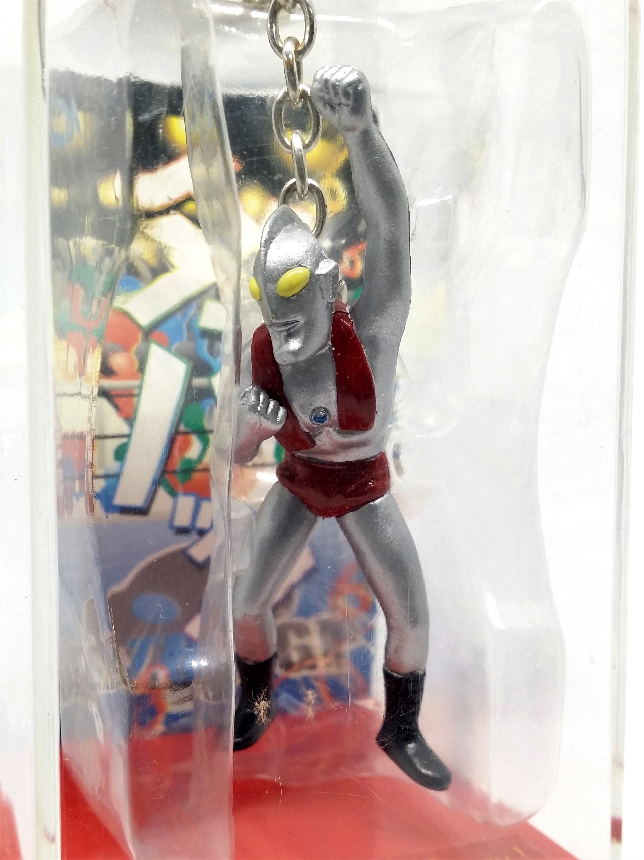  Ultraman Parody Figure (Wrestler) Bag Charm / Keychain With Case - 2000s Tsuburaya