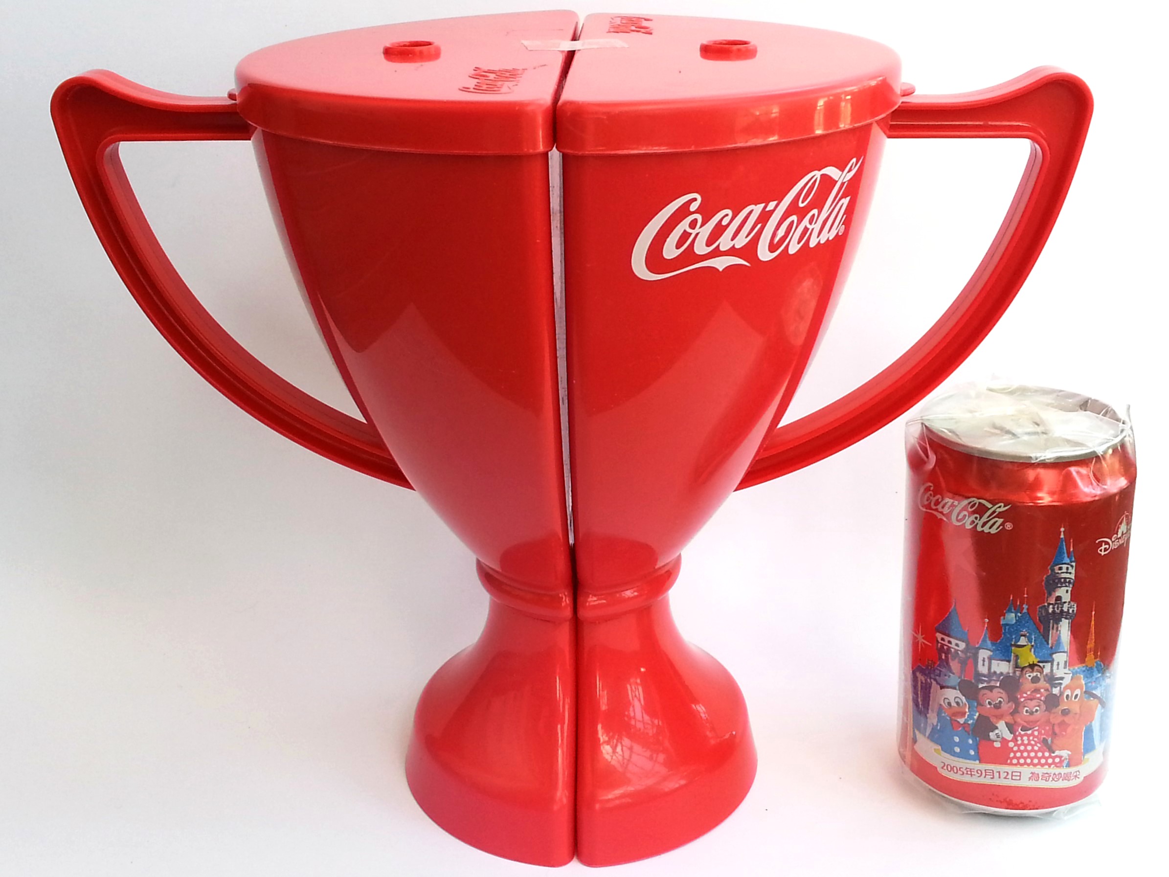 Coca Cola Trophy Shaped 2-in-1 Plastic Drink Cup