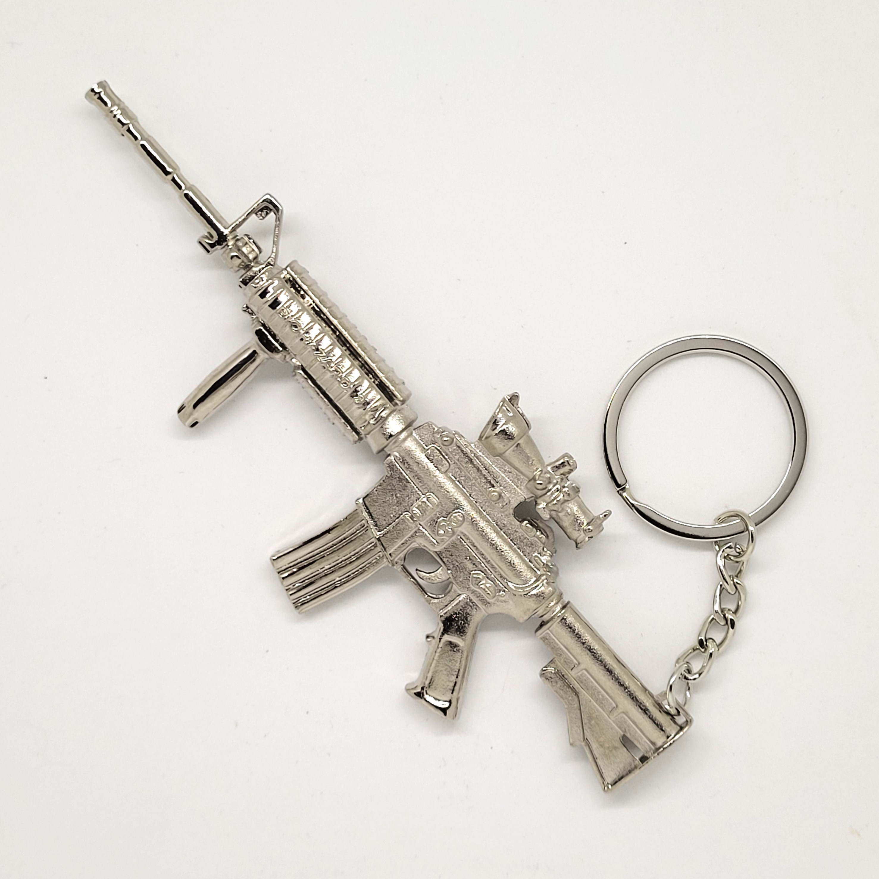 BIOHAZARD 3 Assault Rifle Keychain (Gold / Silver / Black) - 1999 Capcom Resident Evil Hong Kong Comics