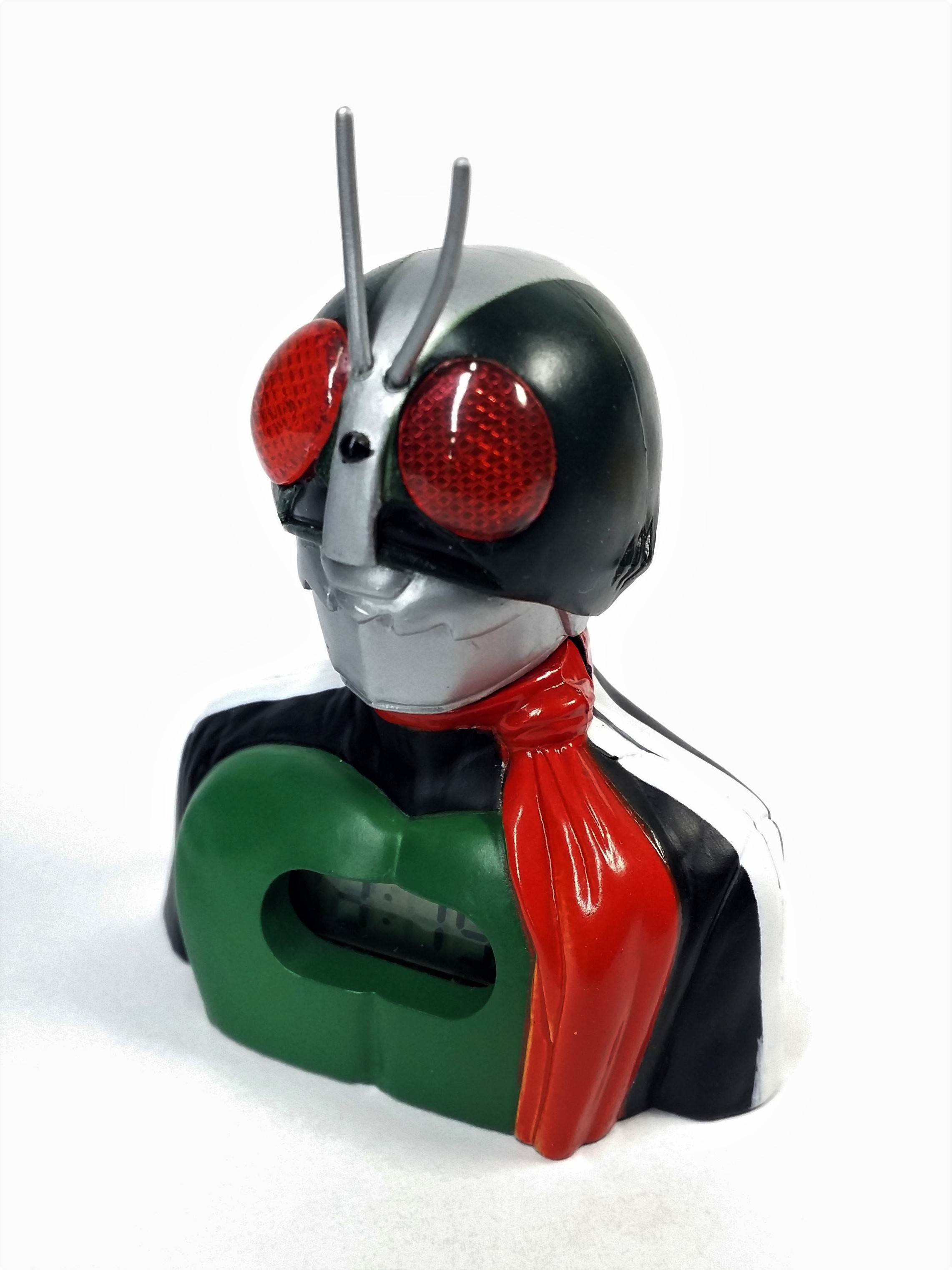Kamen Rider V2 Bust Mini Digital Clock - 2002 TOEI Japanese Anime Masked Rider
