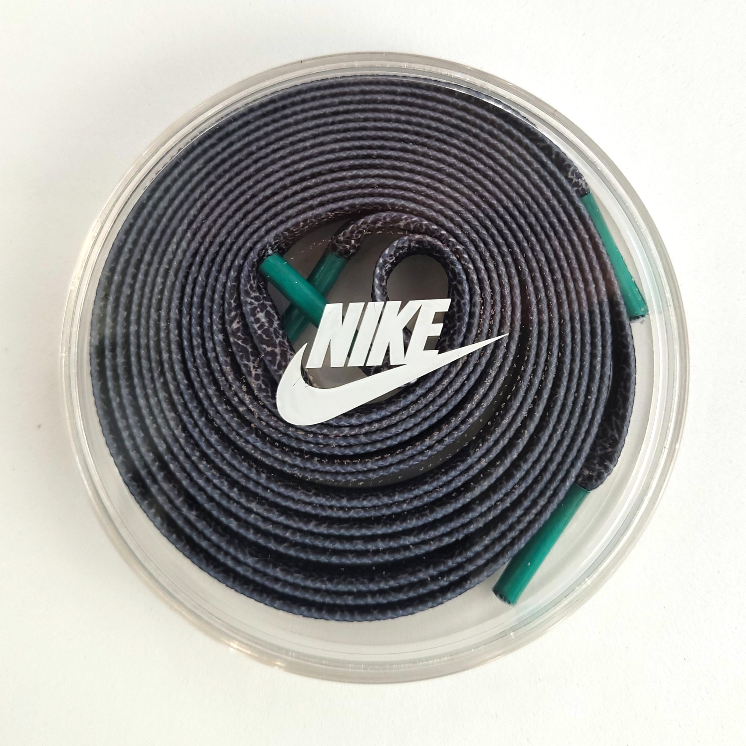 Nike "KISS MY AIRS" Shoelaces w/ Round Plastic Box (2 Sets) - 2017 New & Unused NFS