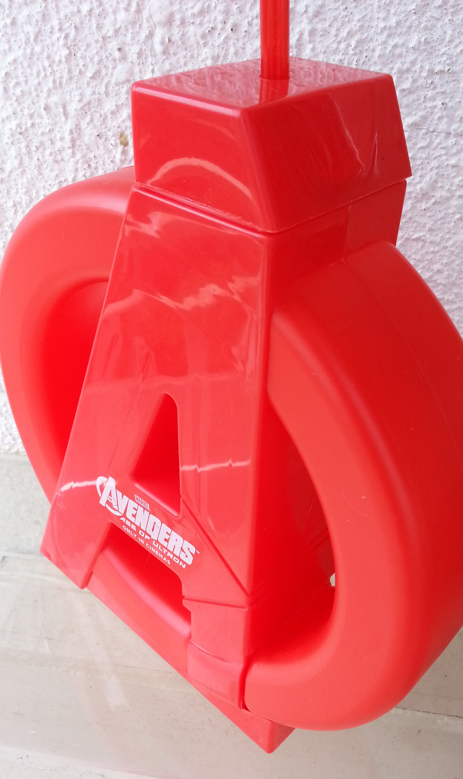 Marvel AVENGERS Age Of Ultron Logo Plastic Water Bottle - 2015 Movie Theater Exclusive Collectible