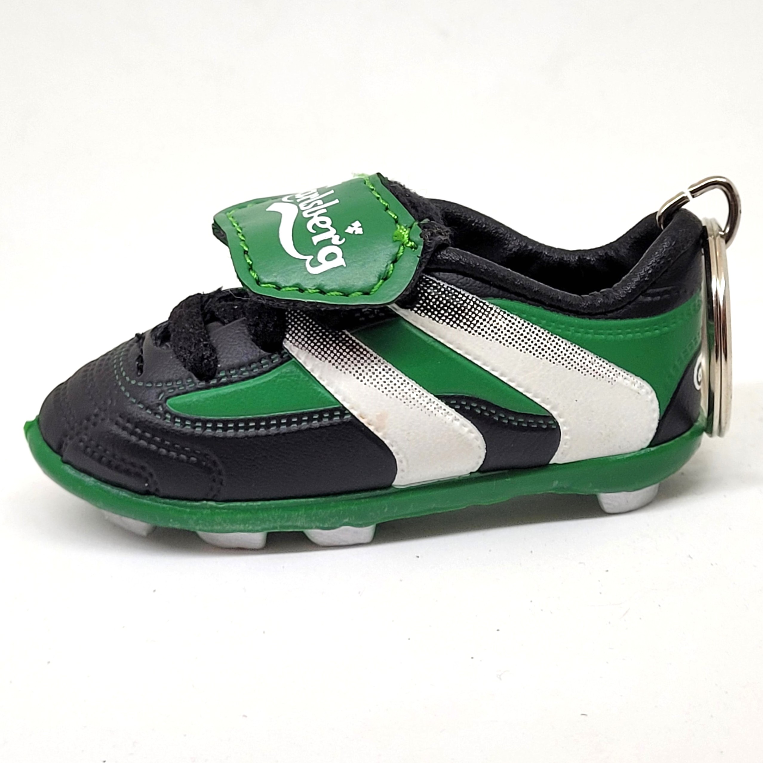  Carlsberg Beer Soccer Shoe Keychain - Vintage Unused Key Ring