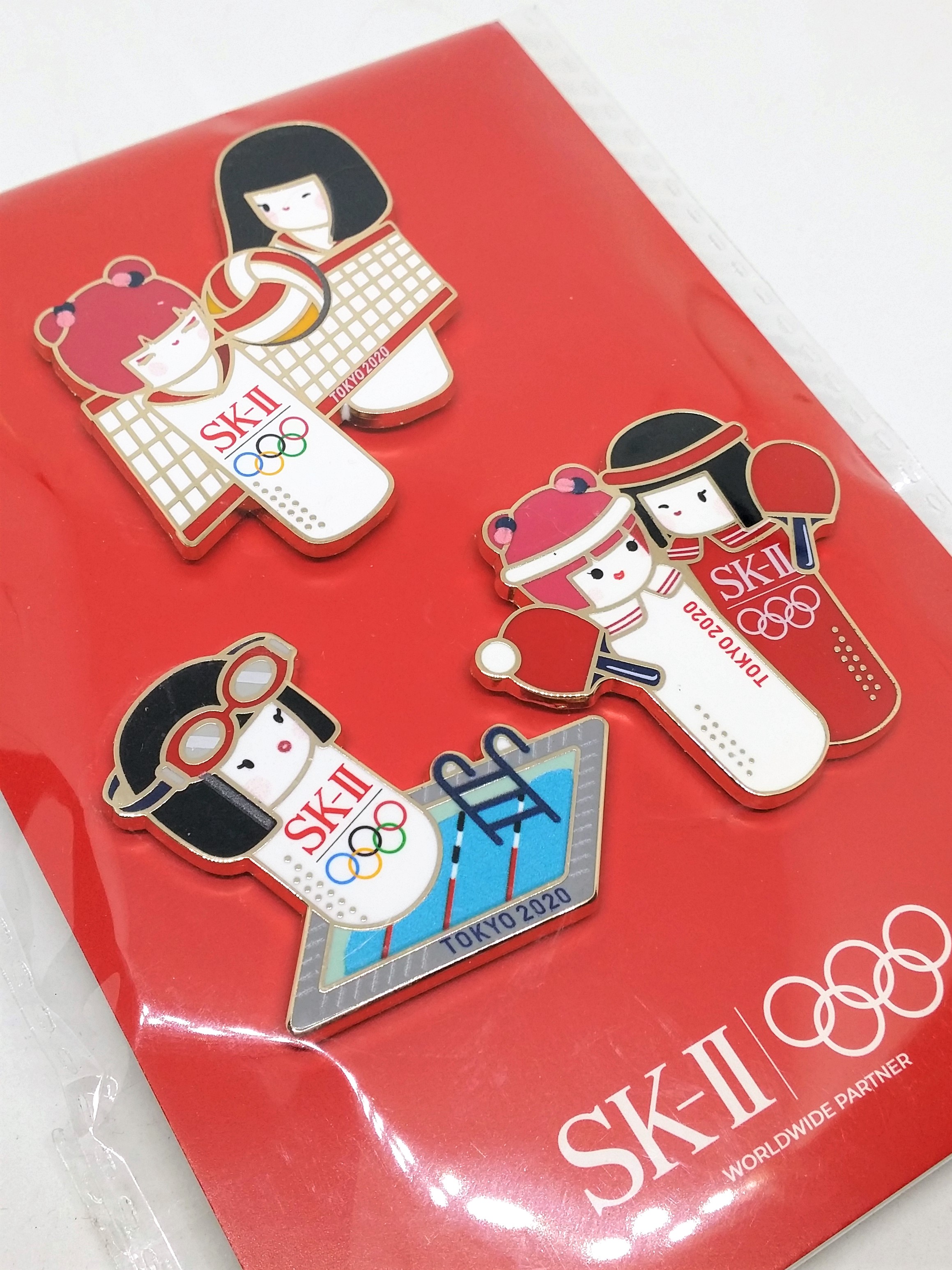  SK-II Tokyo 2020 Olympic Games Pin Badge Set (3-Pack) - SK2 Olympics Pins
