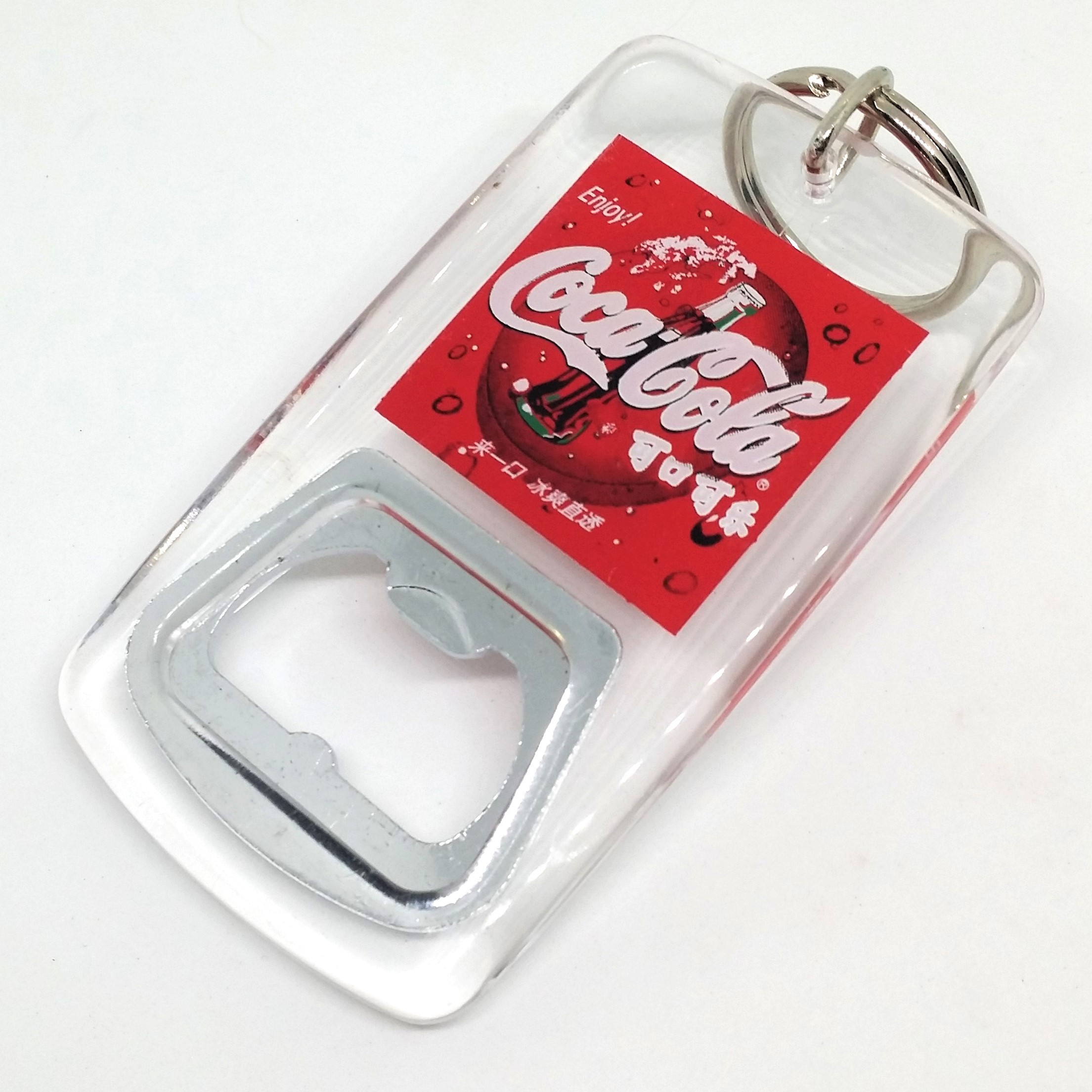 Coca Cola Acrylic Bottle Opener Keychain