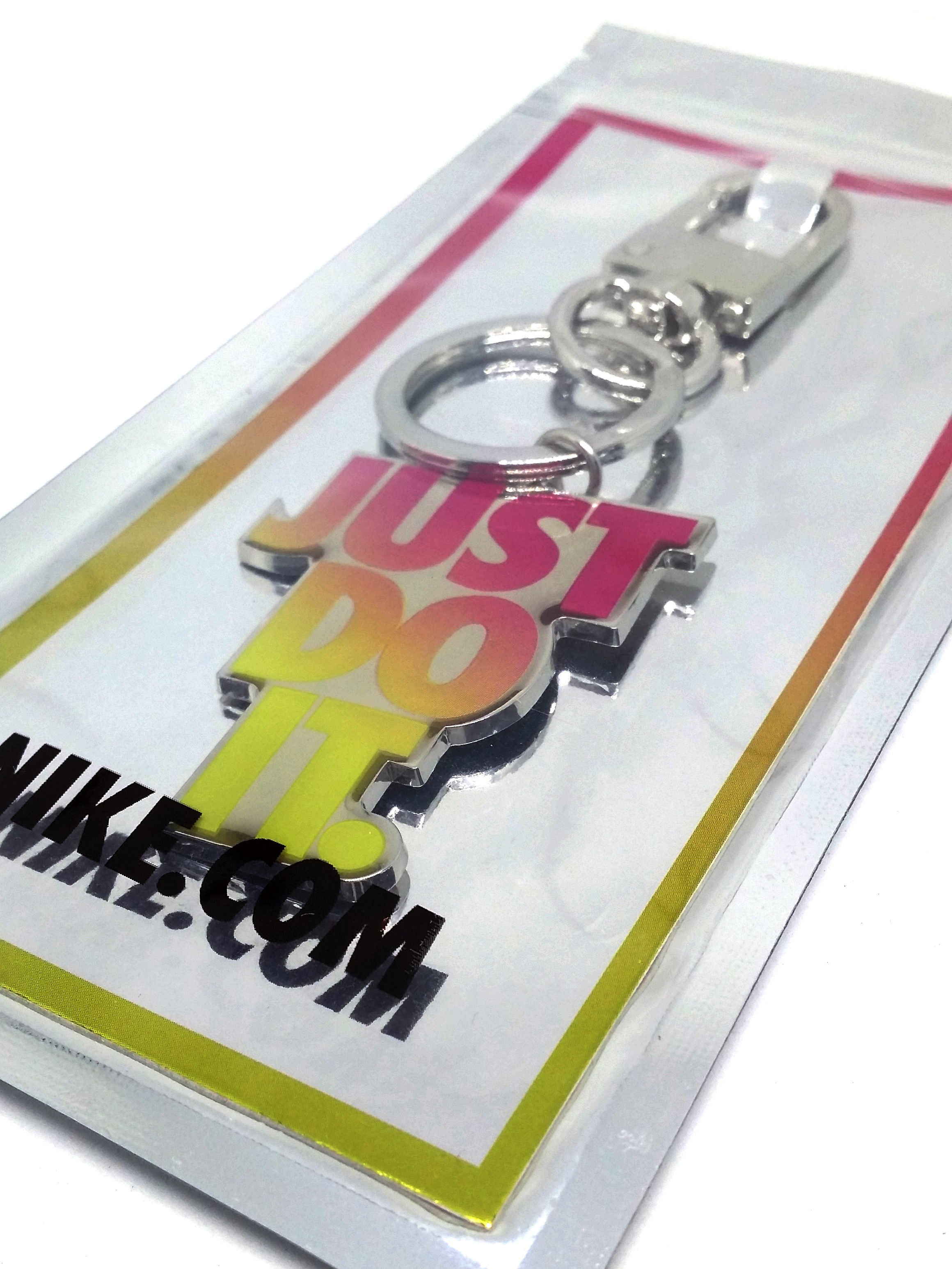 Nike "JUST DO IT" Metal Keychain Key Ring Brand New