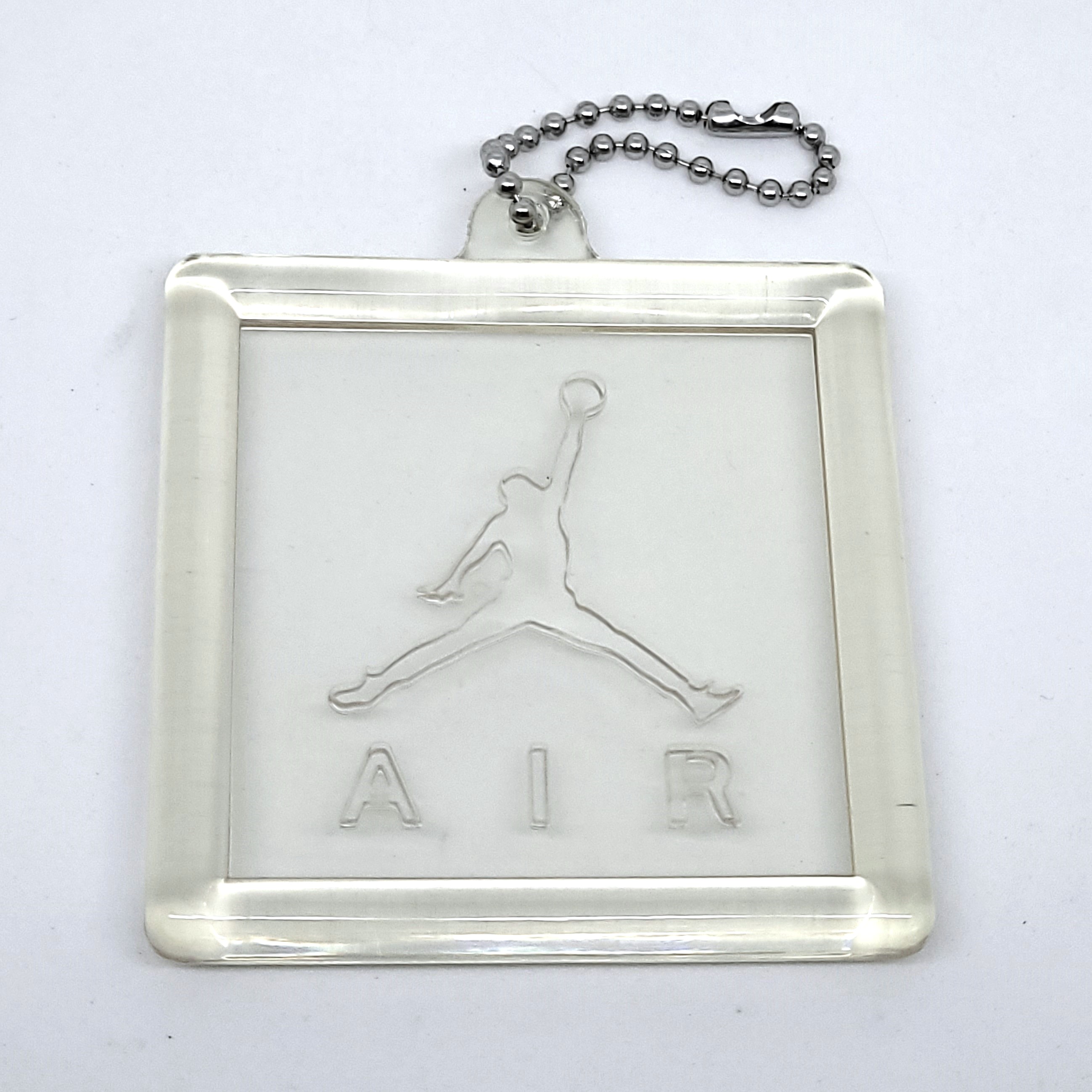 Nike Air Jordan 2.5" Hang Tag Keychain - Jumpman Clear Plastic Key Holder