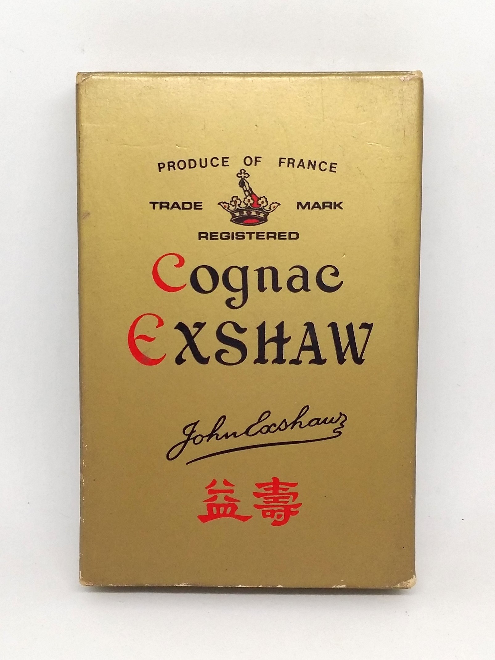 John EXSHAW Cognac Playing Cards (Logo) - 1970s Hong Kong Edition